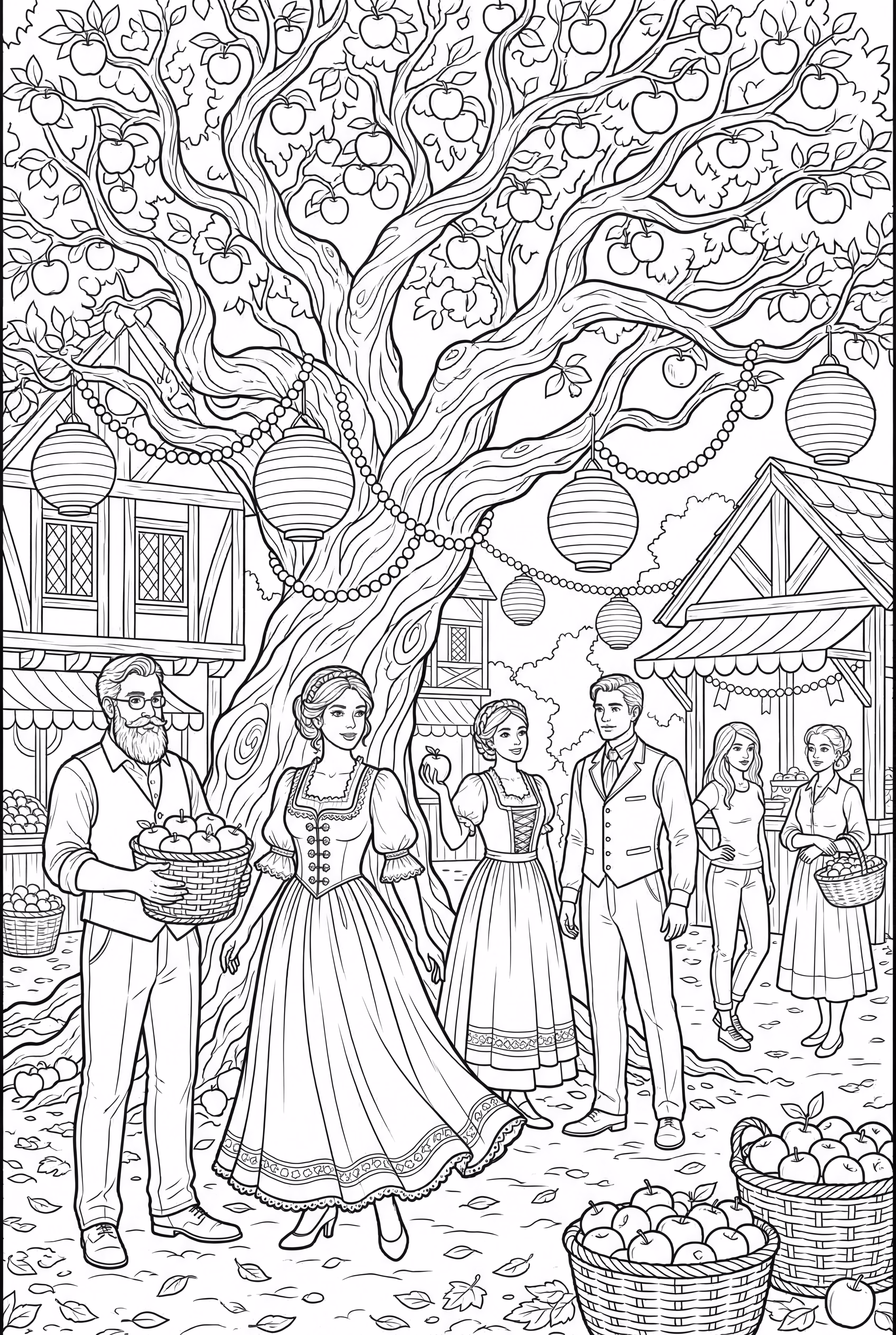 Célébration du Festival de la Récolte des Pommes