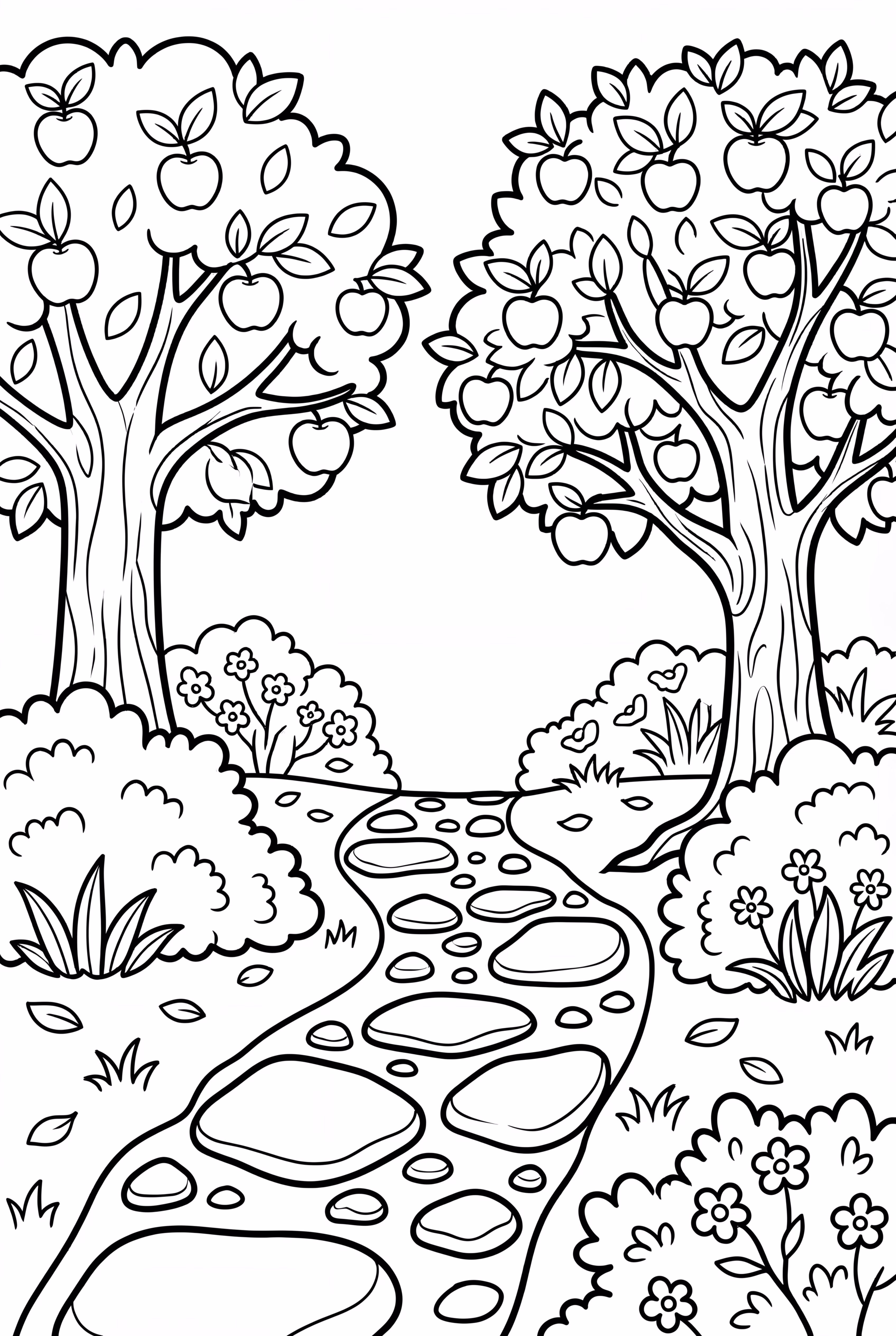 Apple Orchard in Full Bloom