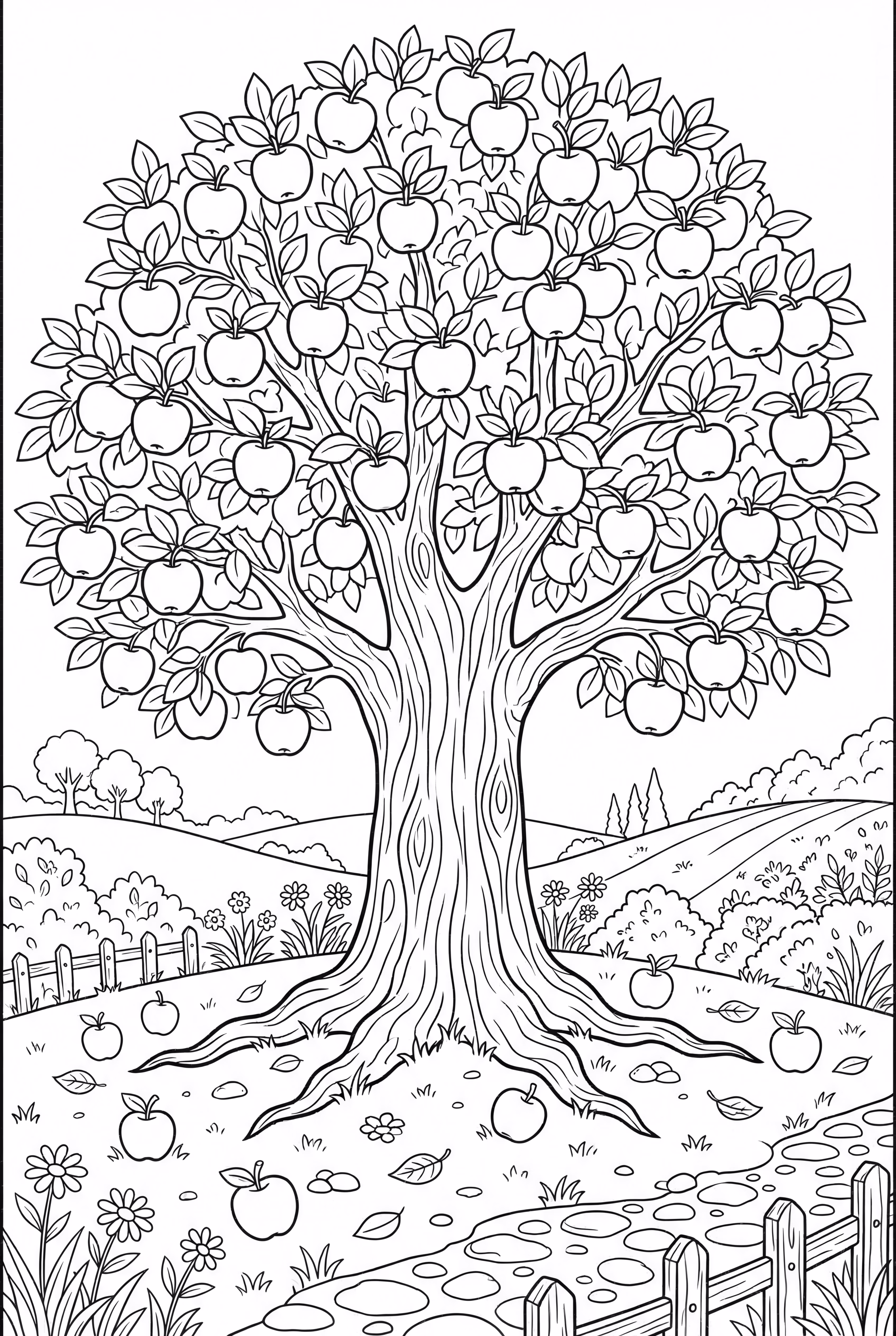 Apple Tree Through Seasons