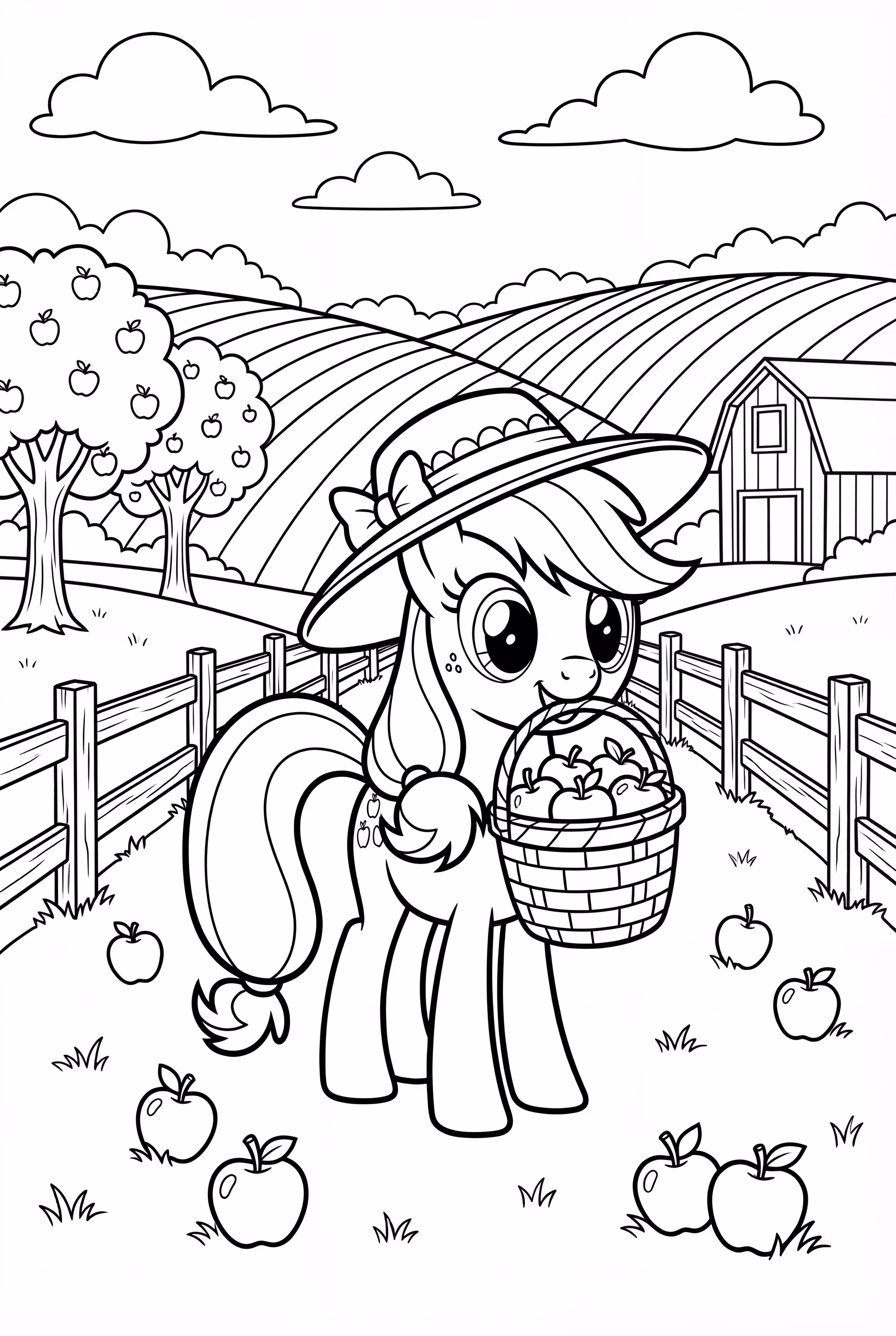 Applejack with Friends in a Field
