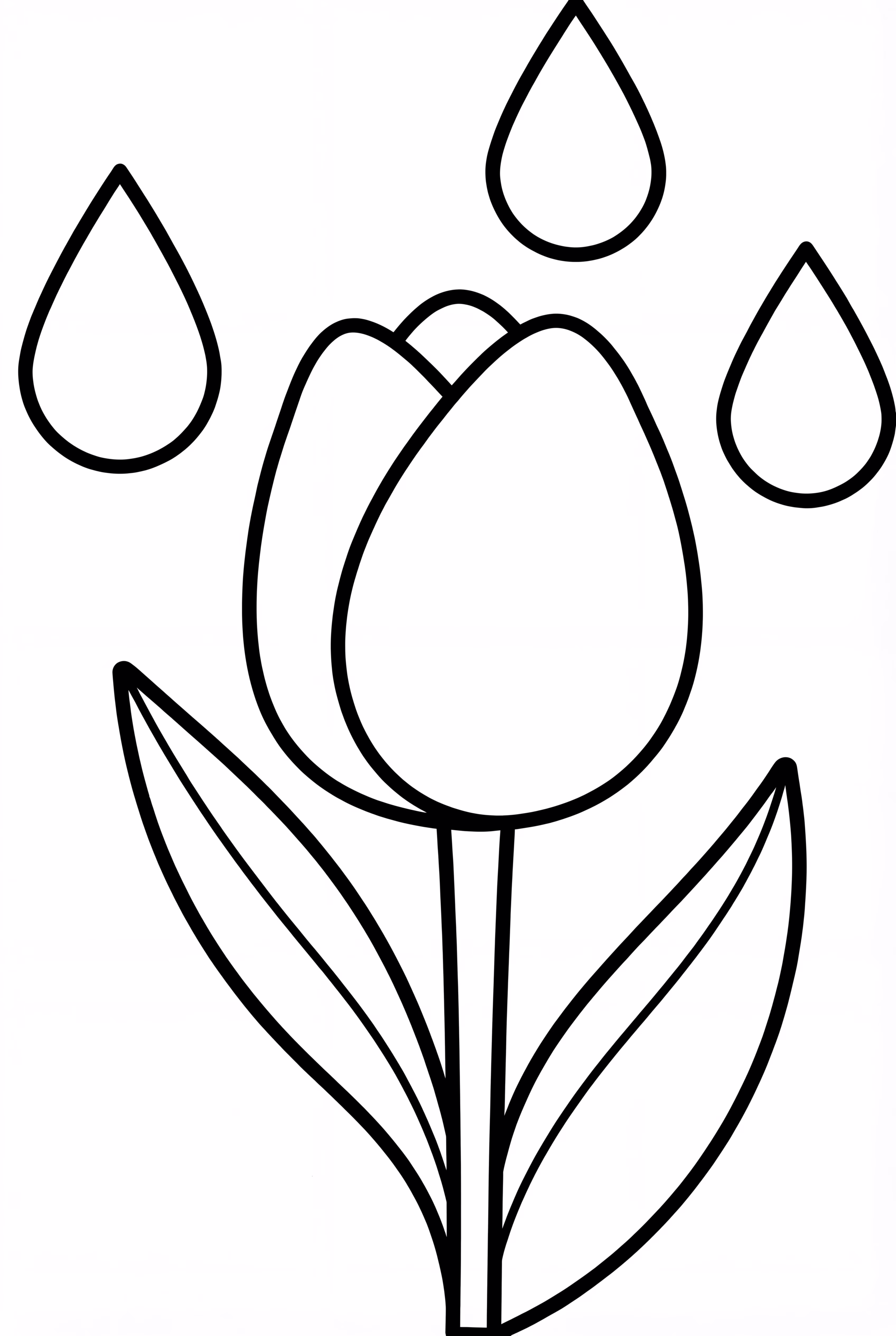 Gotas de abril sobre o broto de tulipa