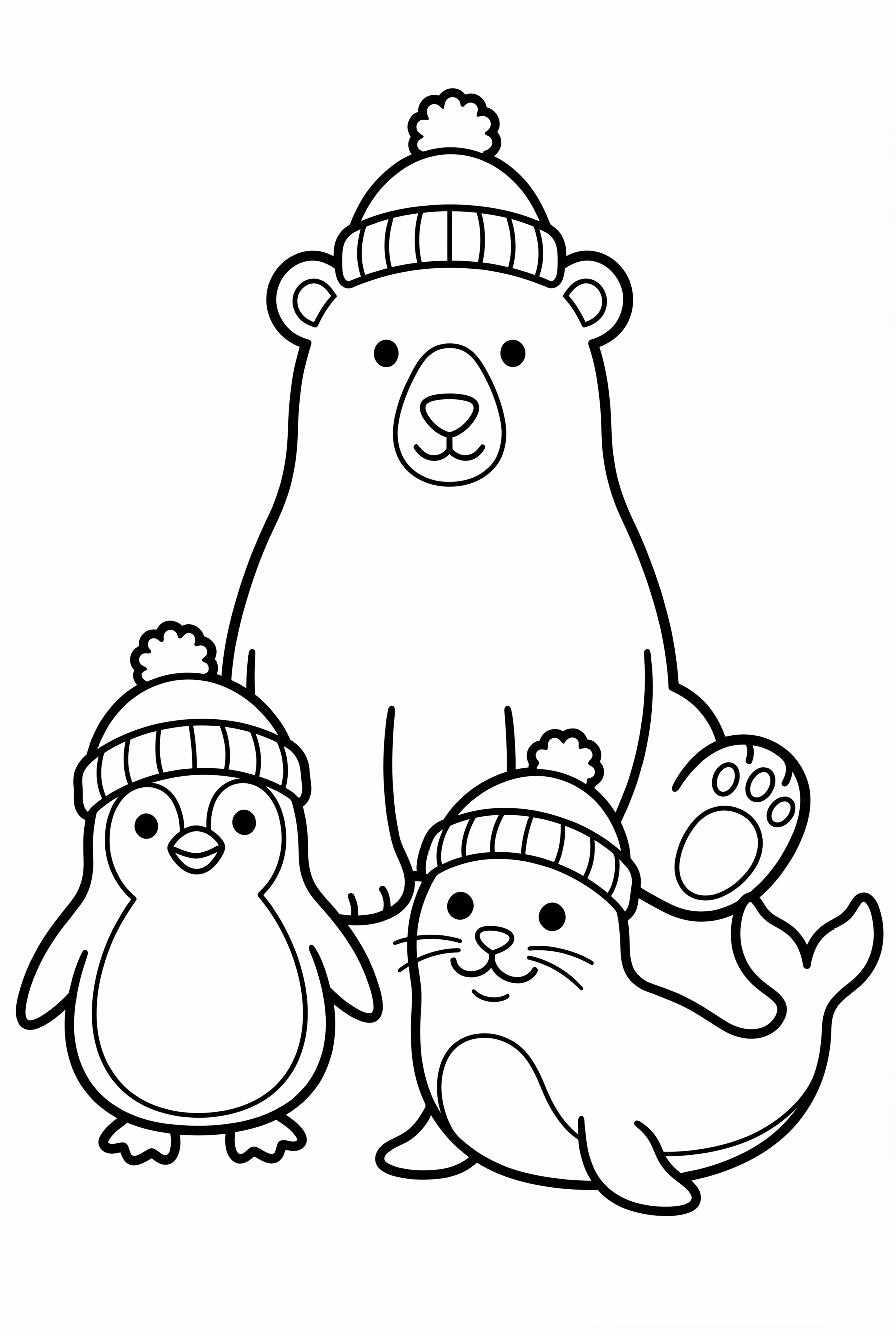 Arctic Animals Wearing Winter Hats
