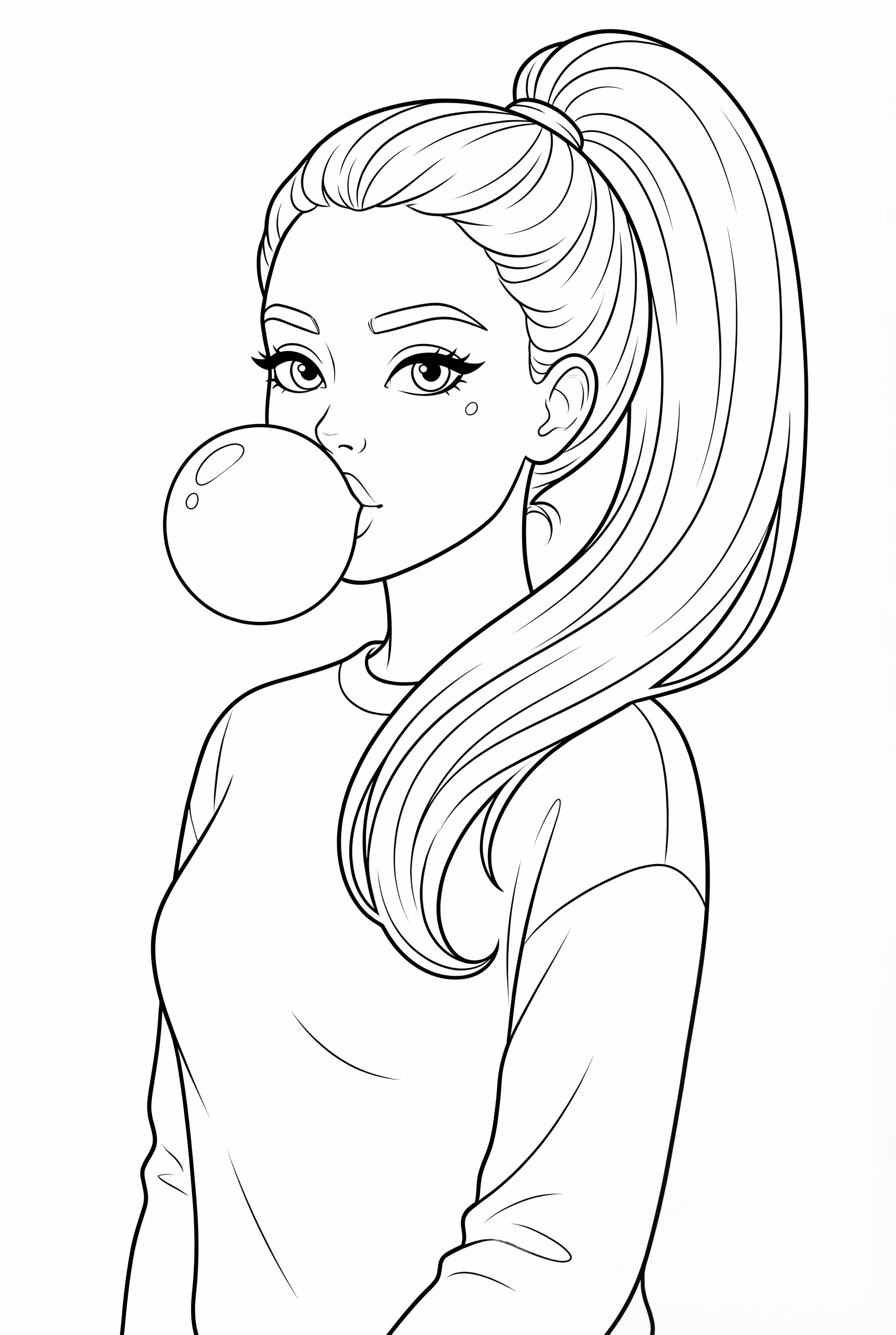 艾莉安娜·格兰德吹泡泡糖泡泡