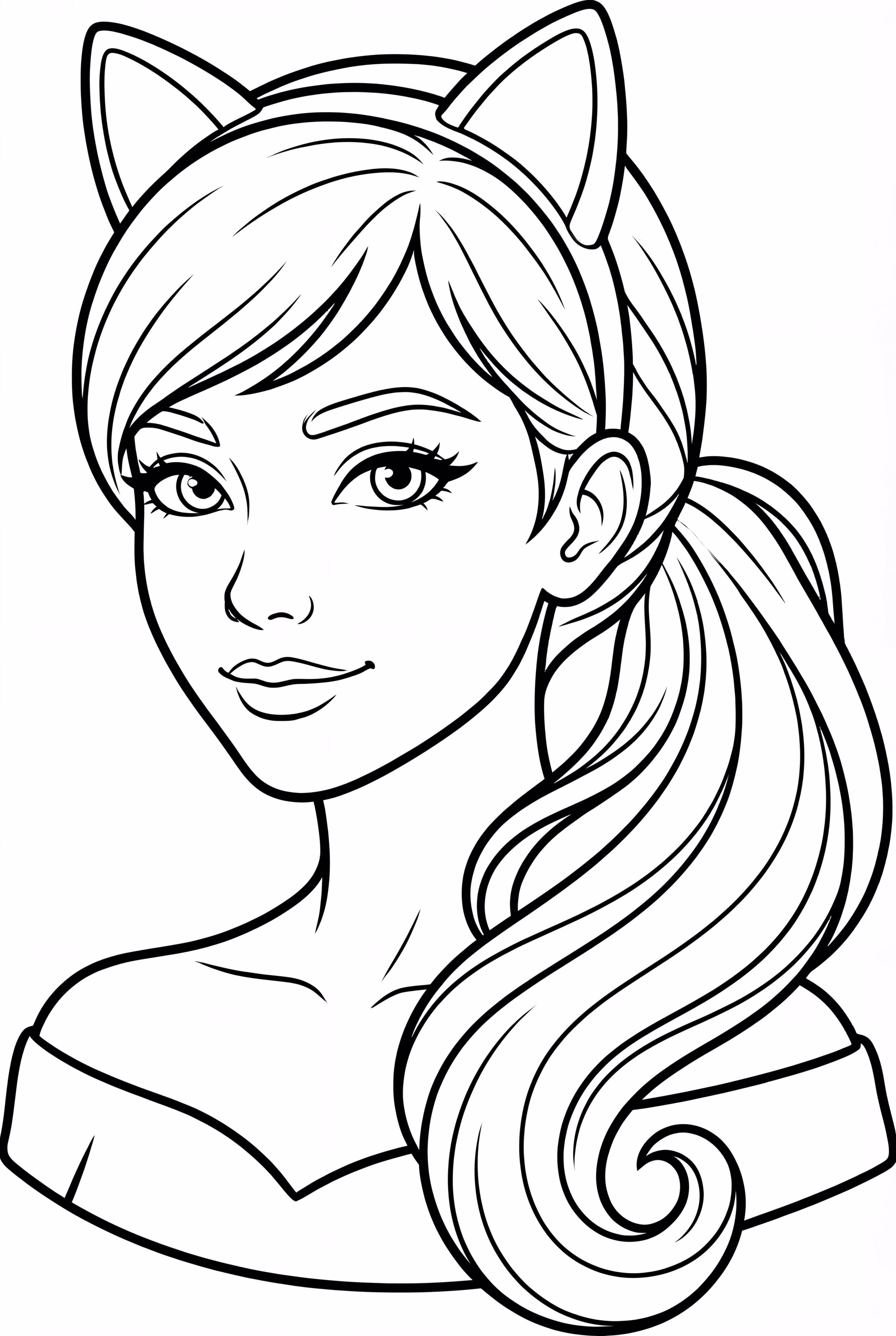 亚莉安娜·格兰德戴猫耳朵头饰画像