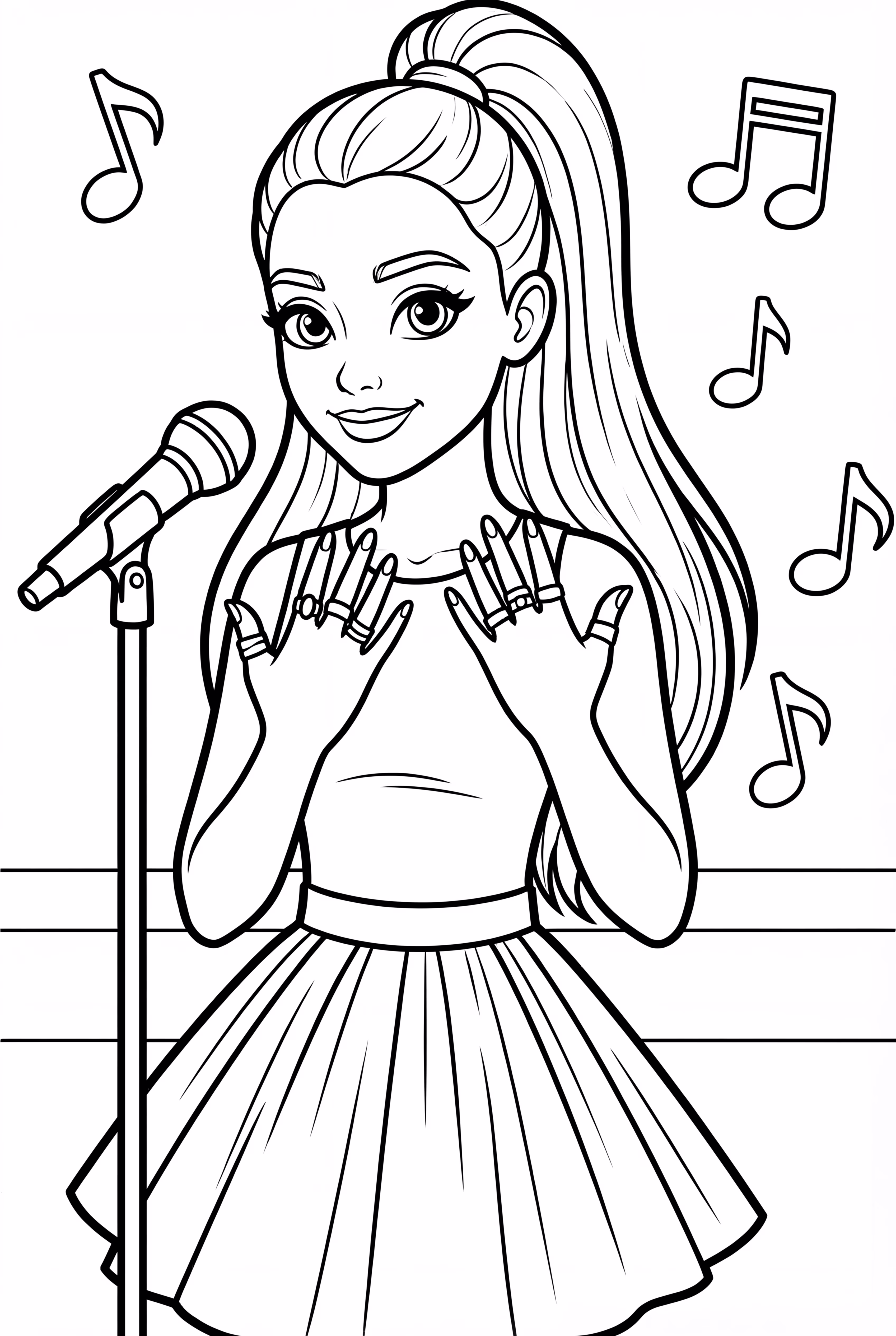 Ariana Grande 戴着多枚戒指