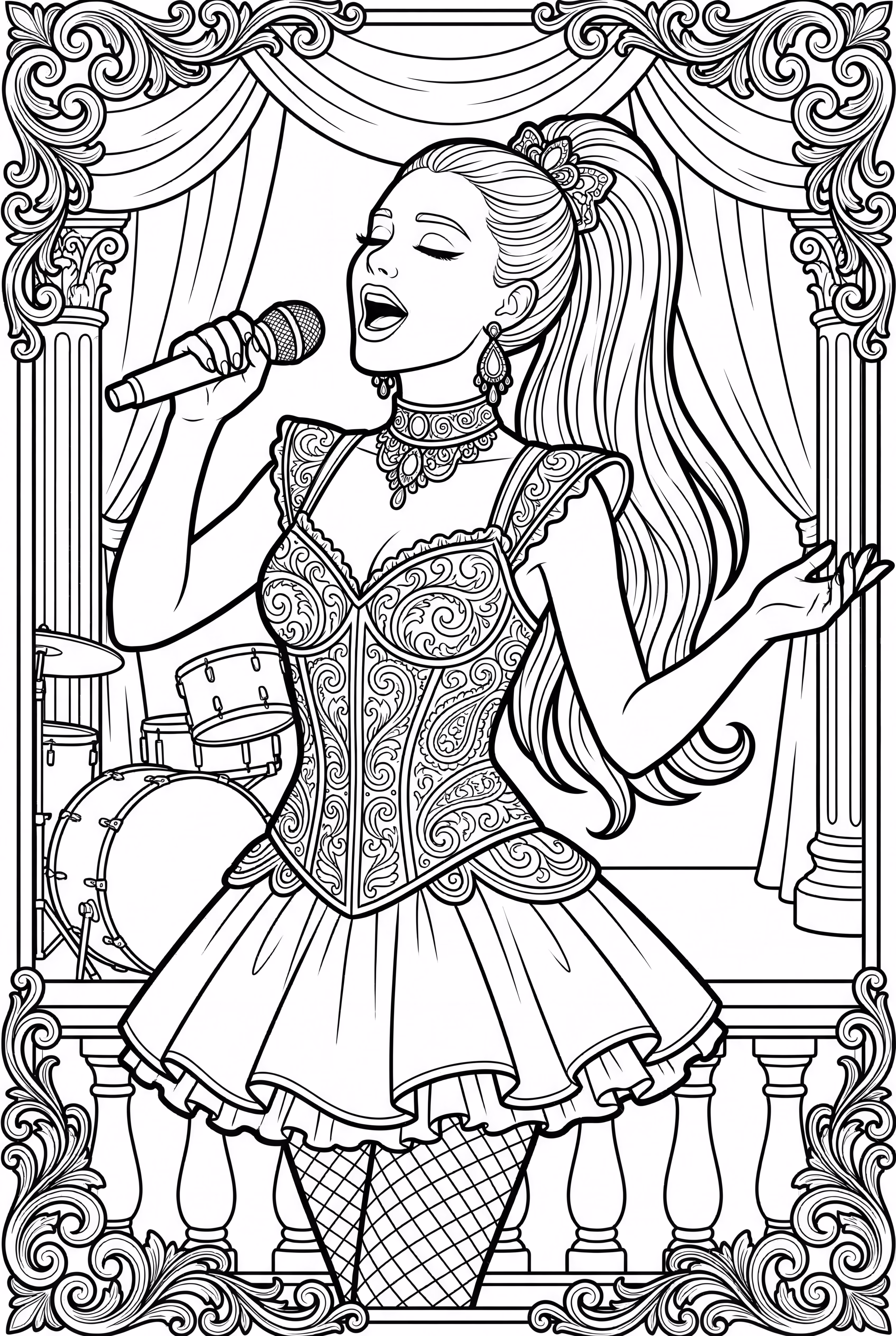 Ariana Grande In An Elaborate Stage Costume