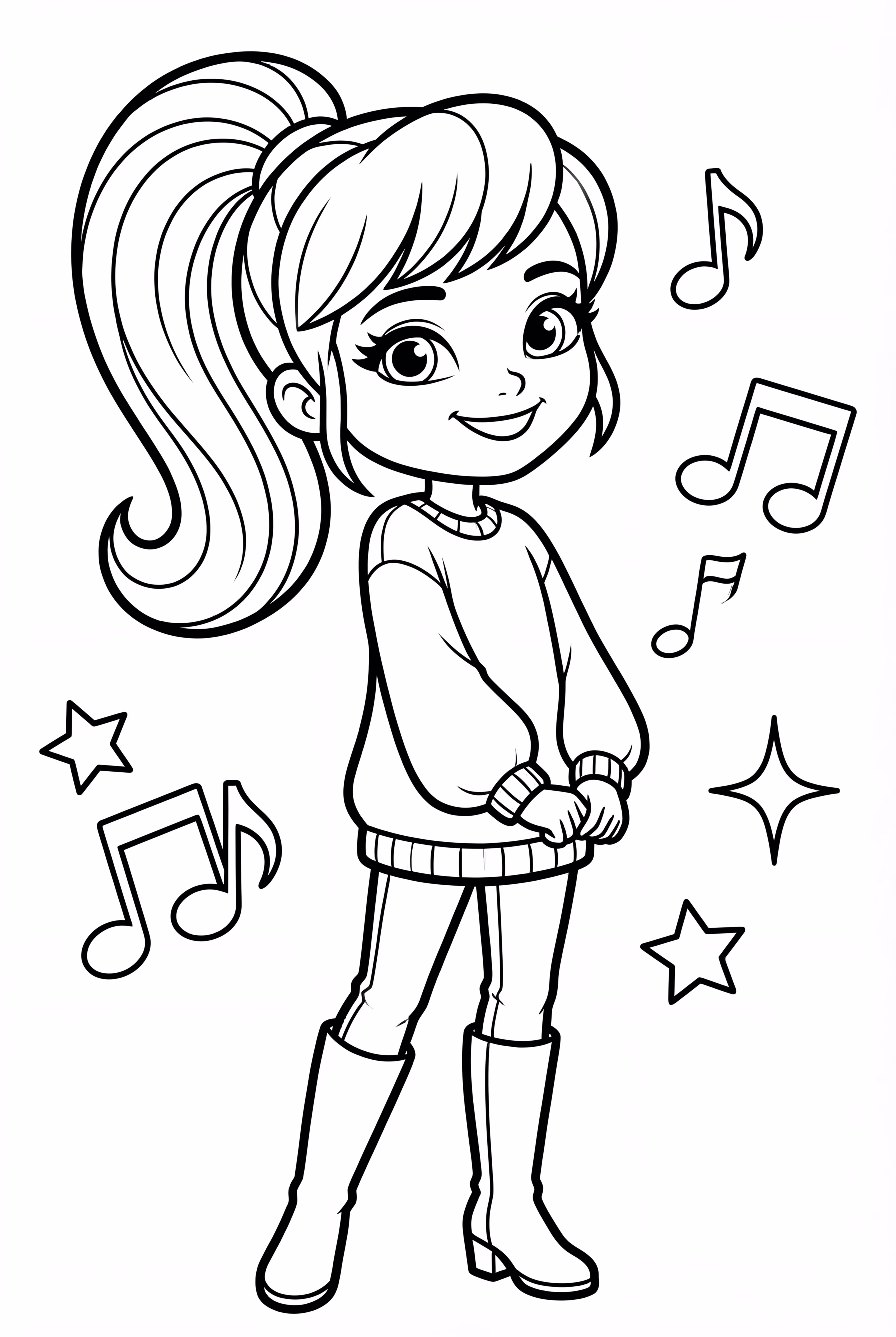 Ariana Grande en pull oversize et bottes