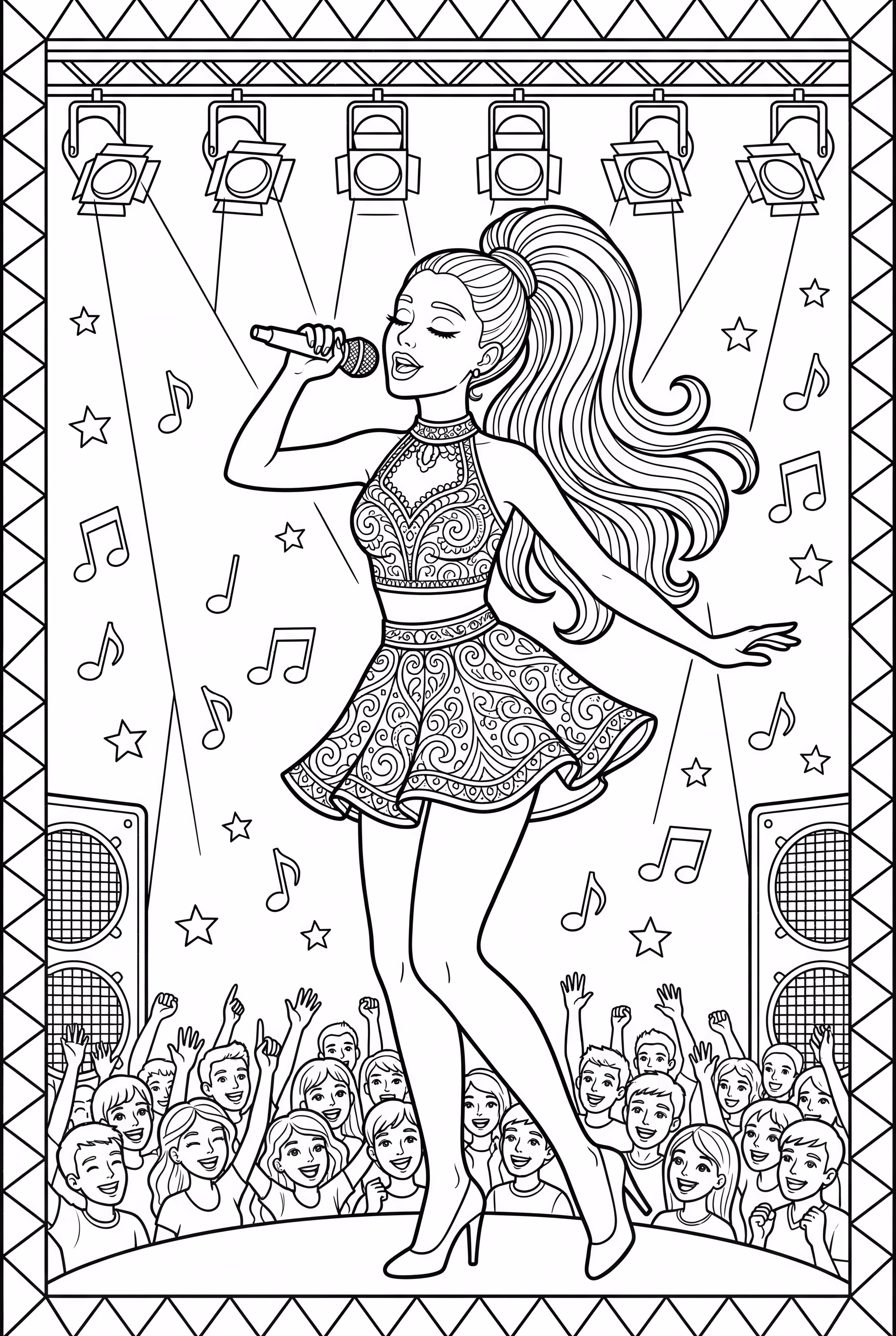 阿莉安娜·格兰德为大量观众表演