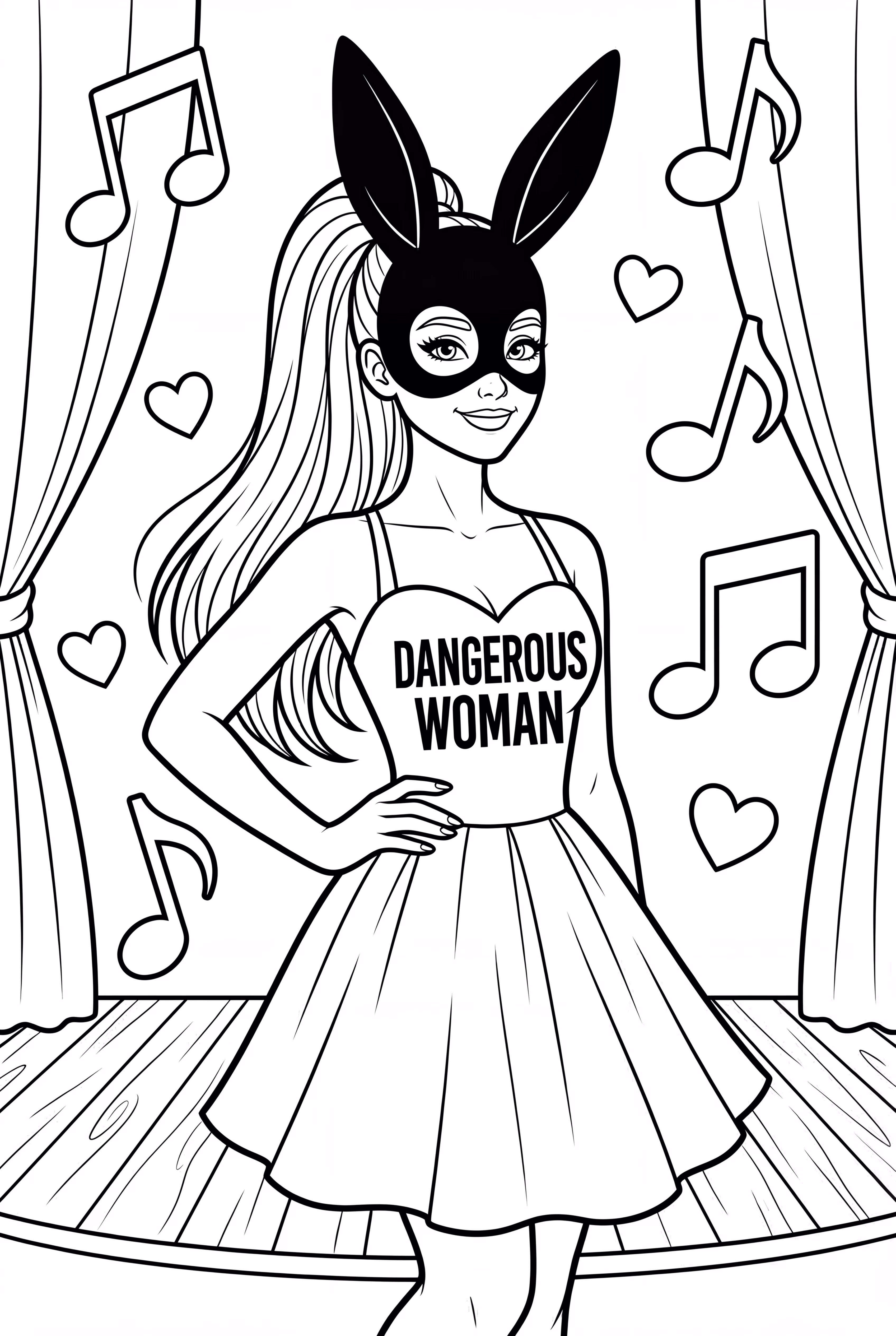 Ariana Grande Avec Le Masque De Lapin Dangerous Woman