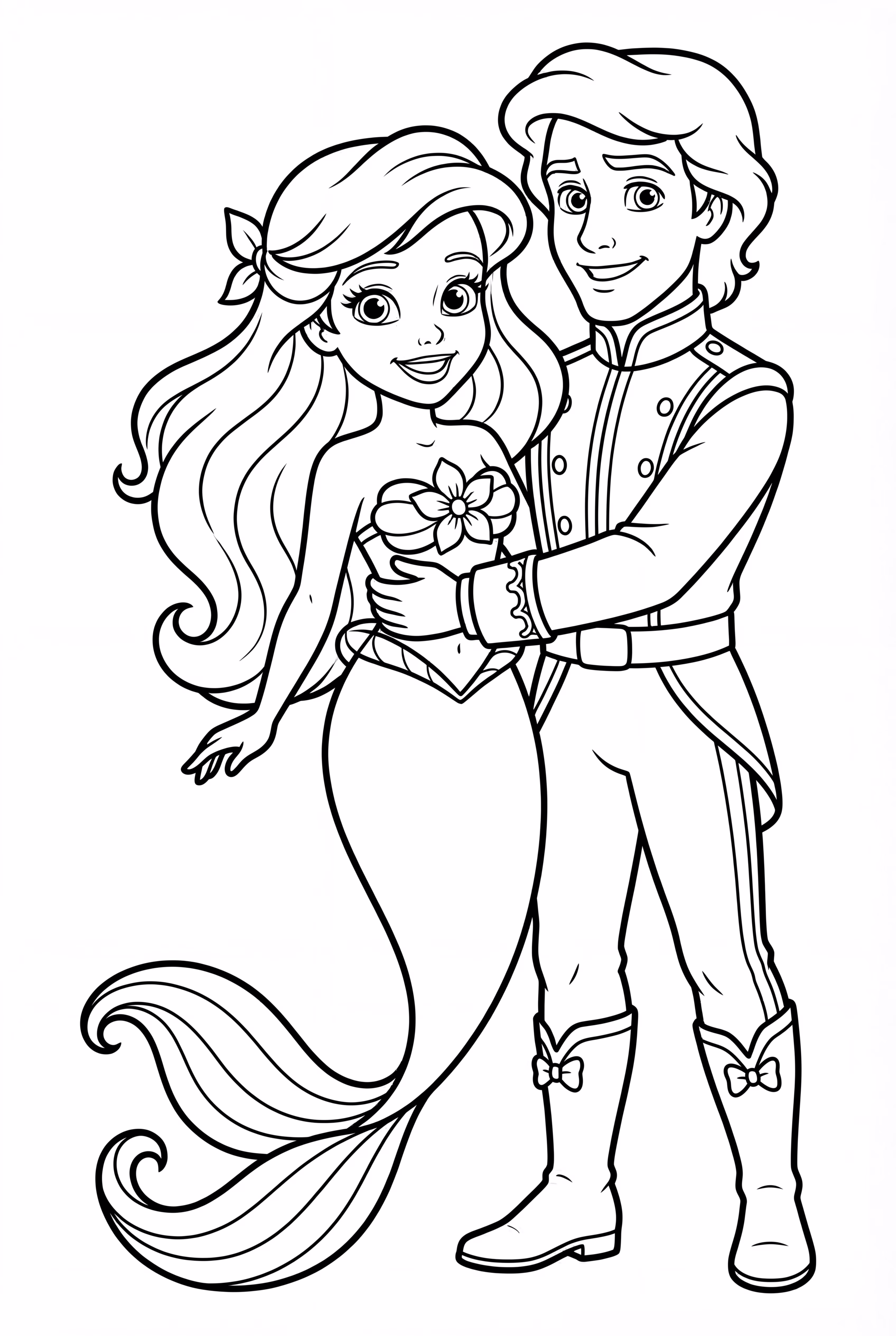 ariel and eric celebrating with fireworks