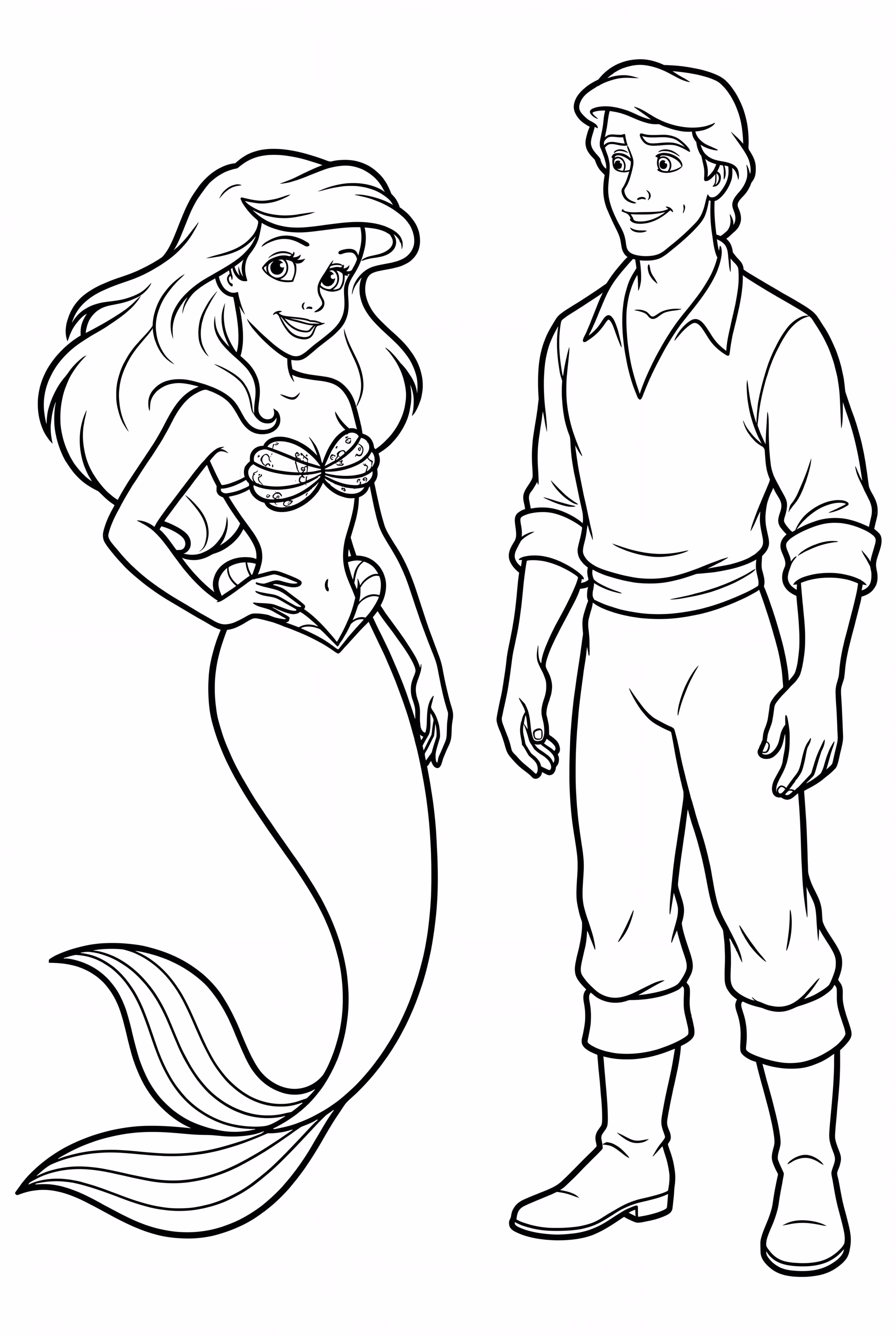 Ariel And Eric Standing On A Beach