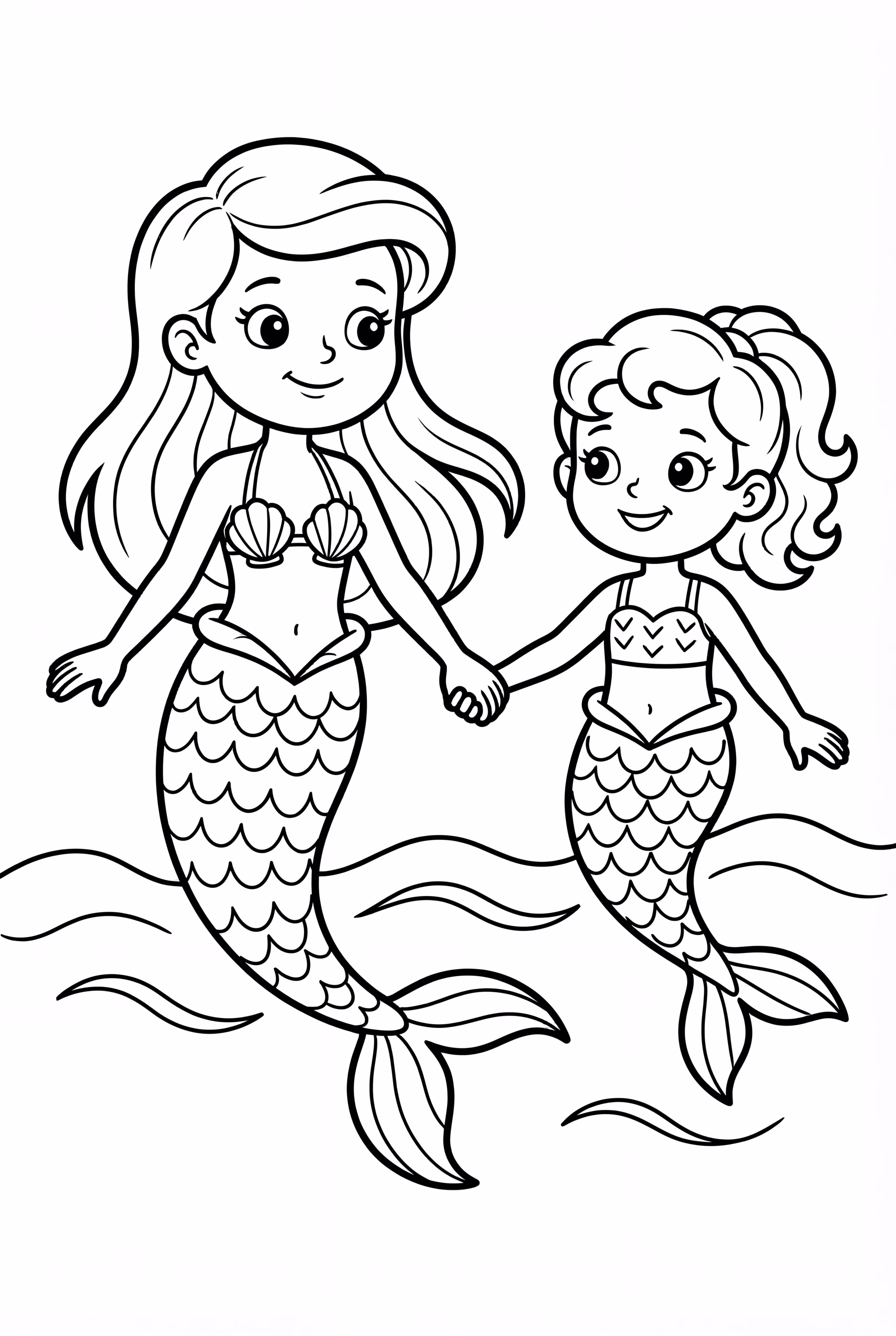 Ariel And Melody Holding Hands