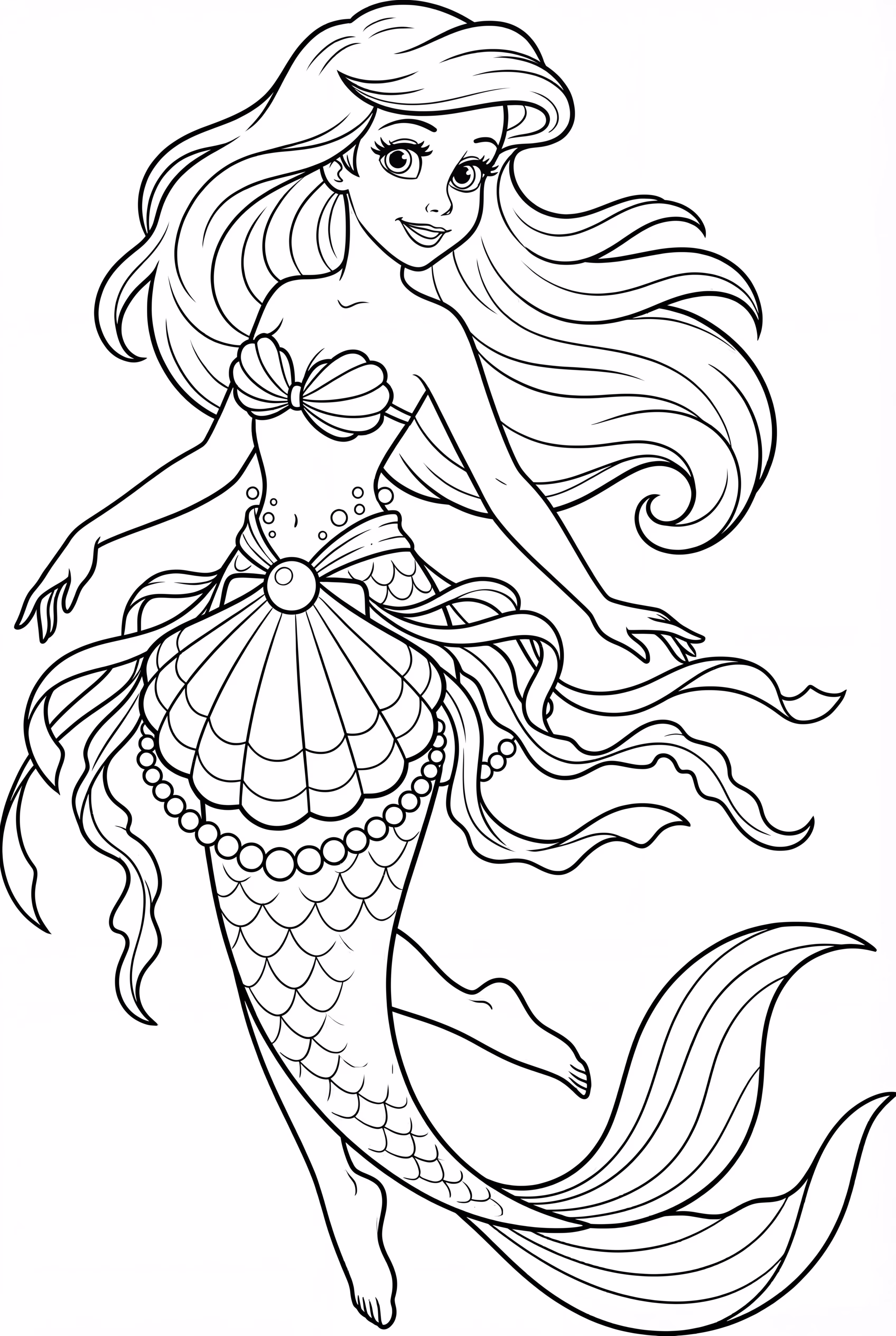 Ariel Dancing With Seashell Skirt Flow