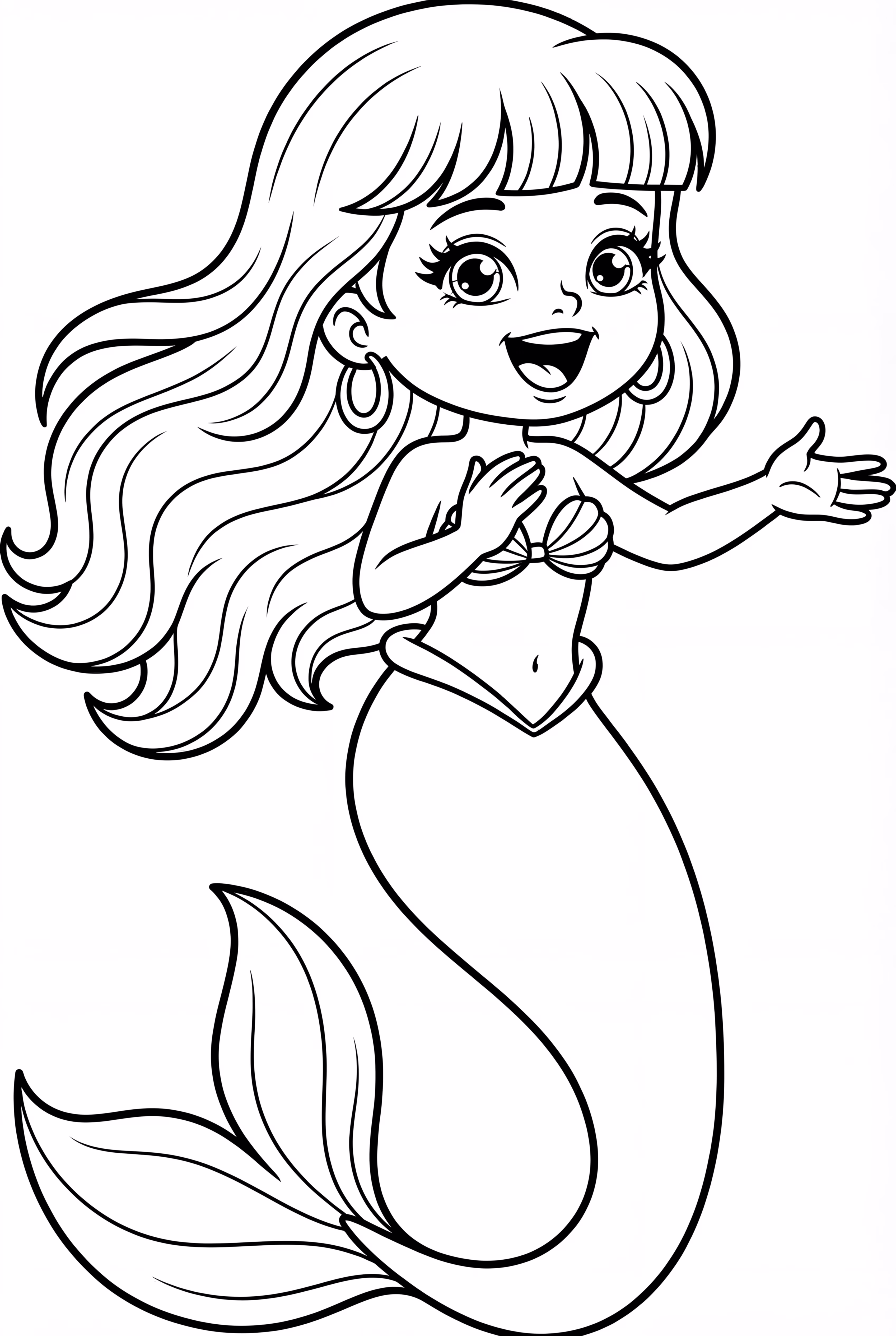 ariel singing under the moonlight