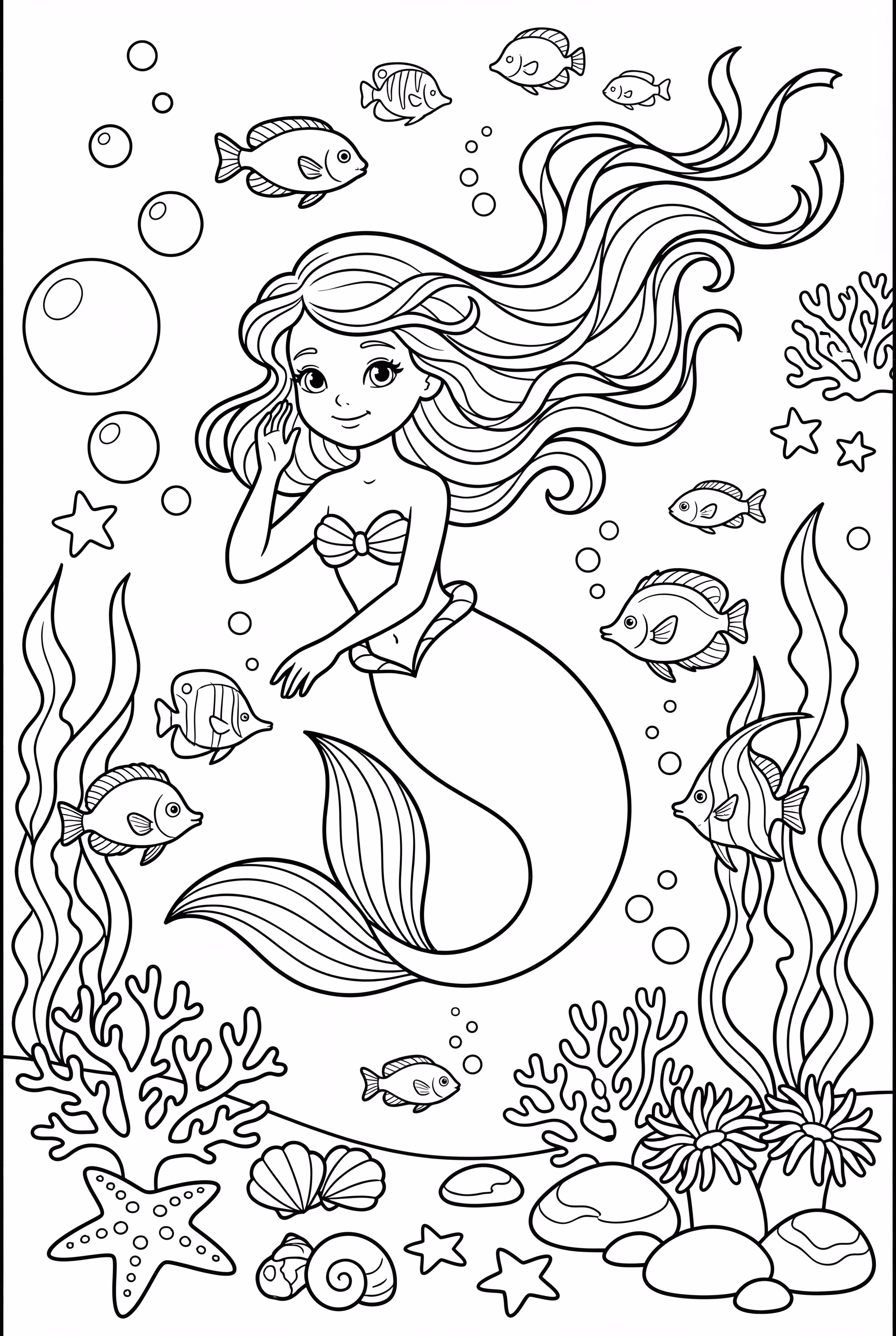 ariel swimming in the ocean-2