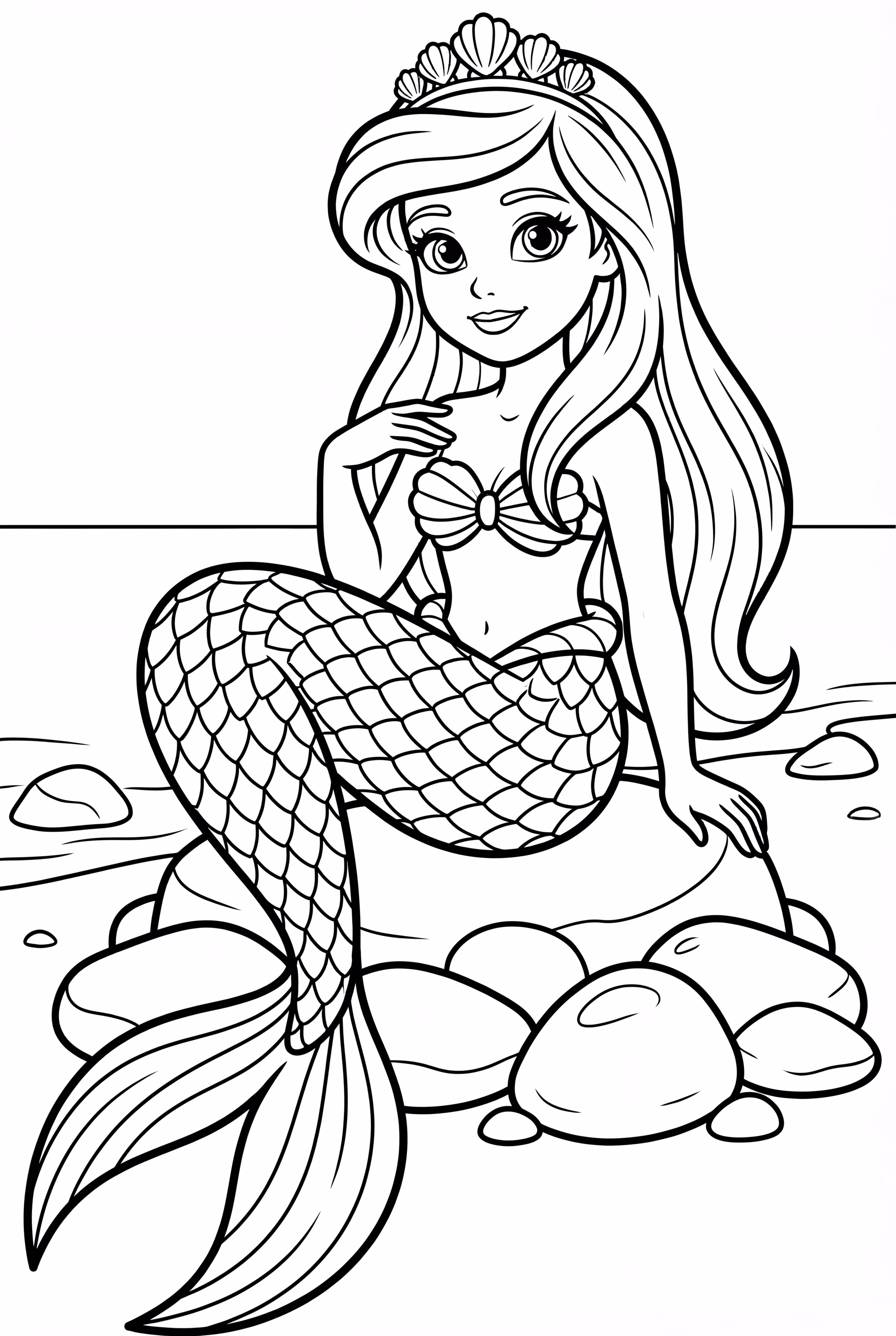 ariel transforming into a human on the beach