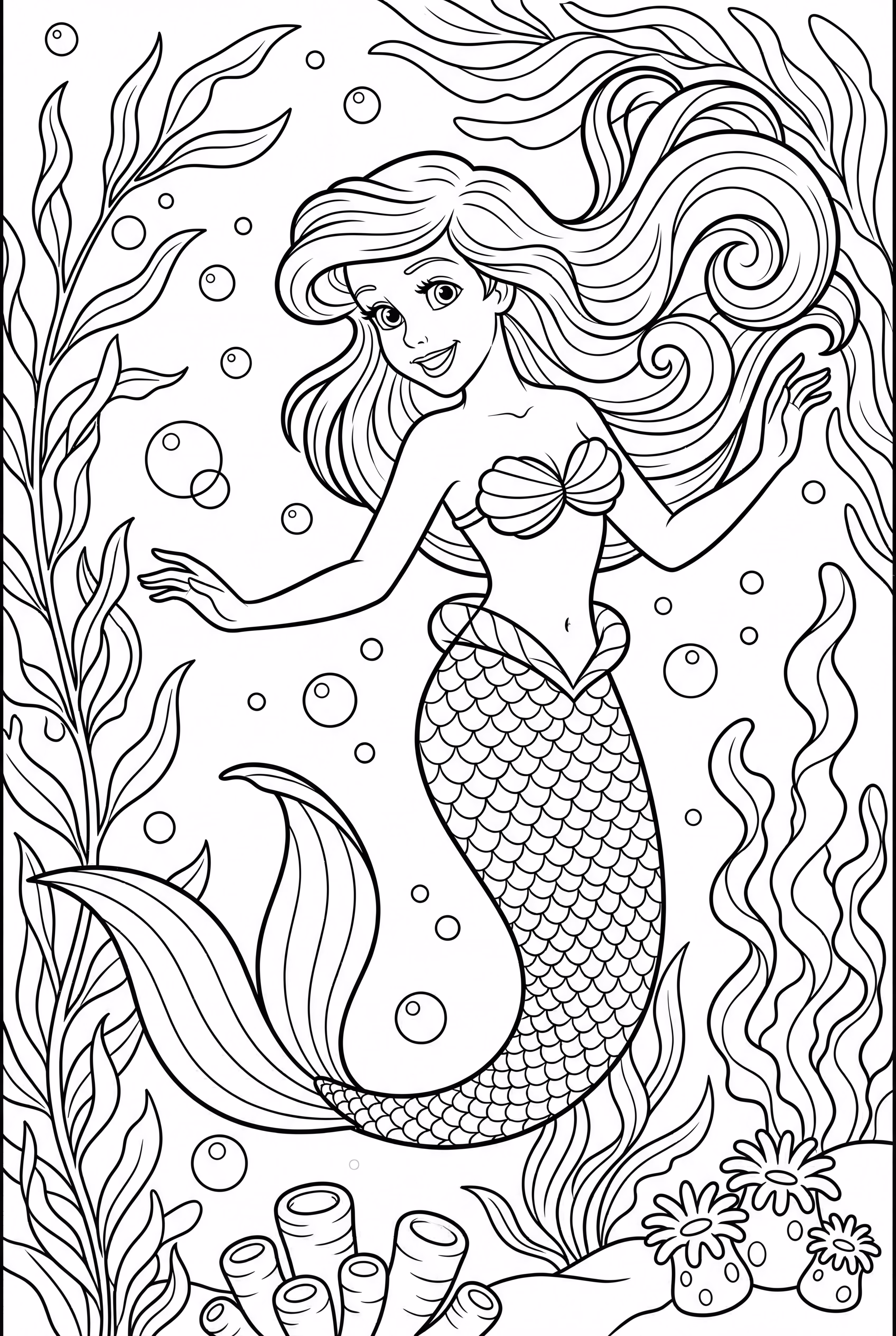 Ariel Twirling With Glowing Algae