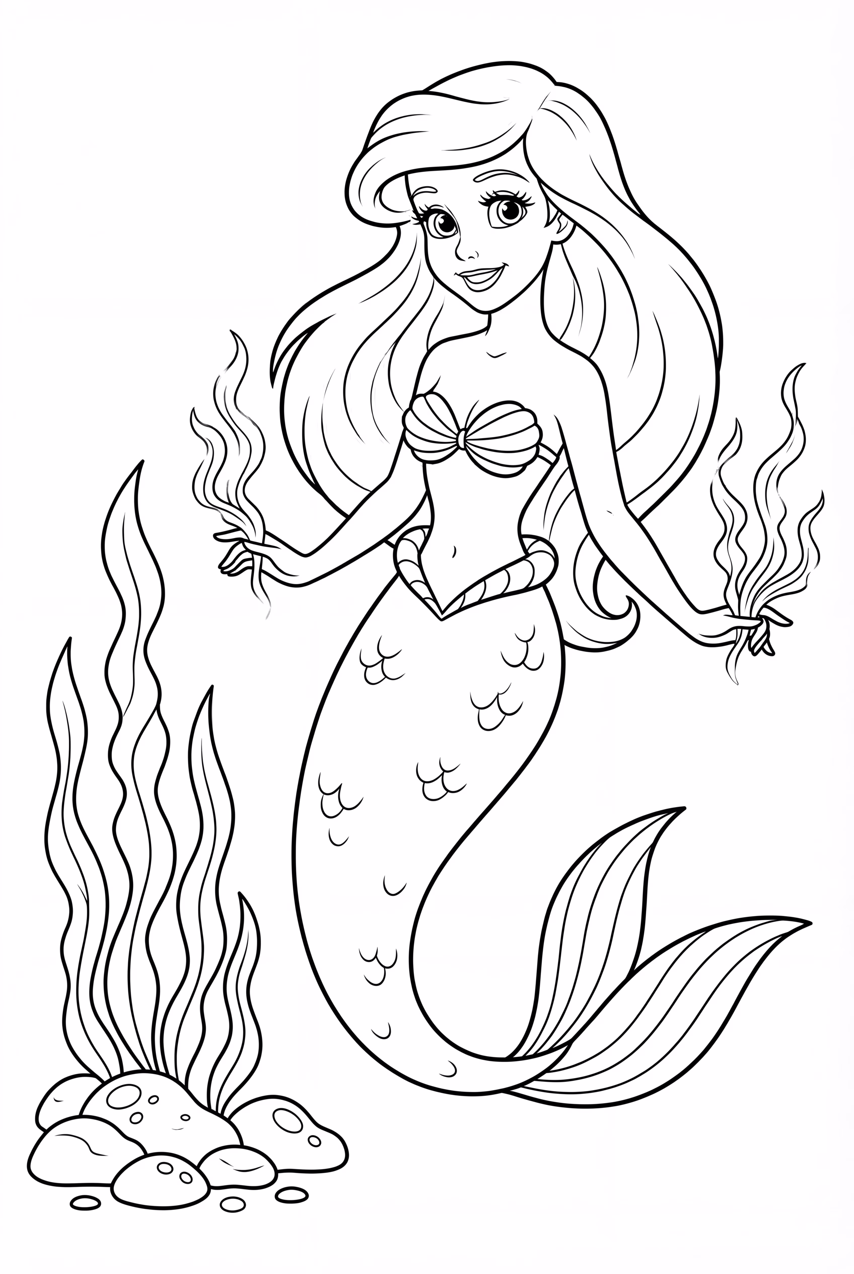 Ariel Wearing Glowing Seaweed Accessories