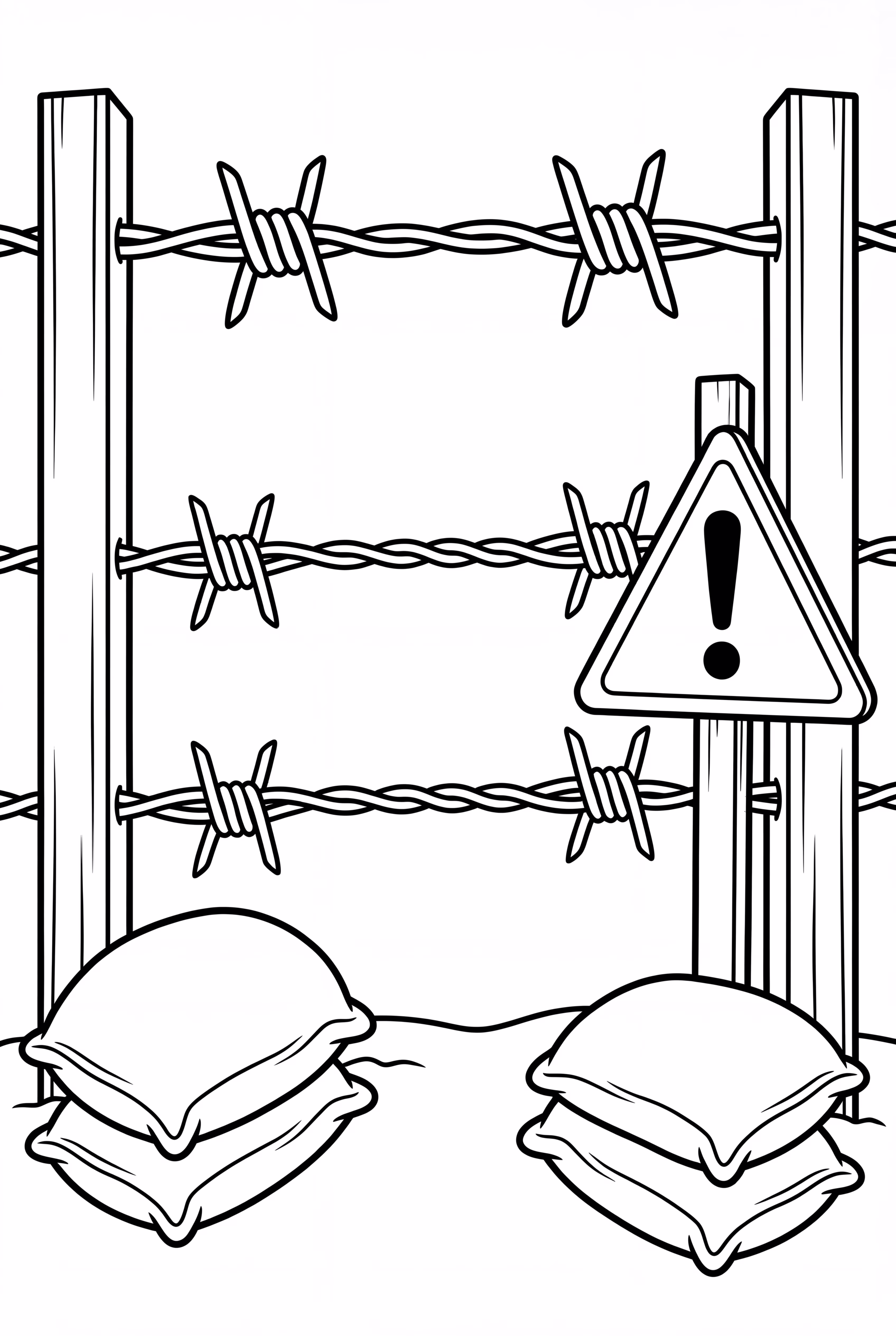 Army Base Barbed Wire Fence