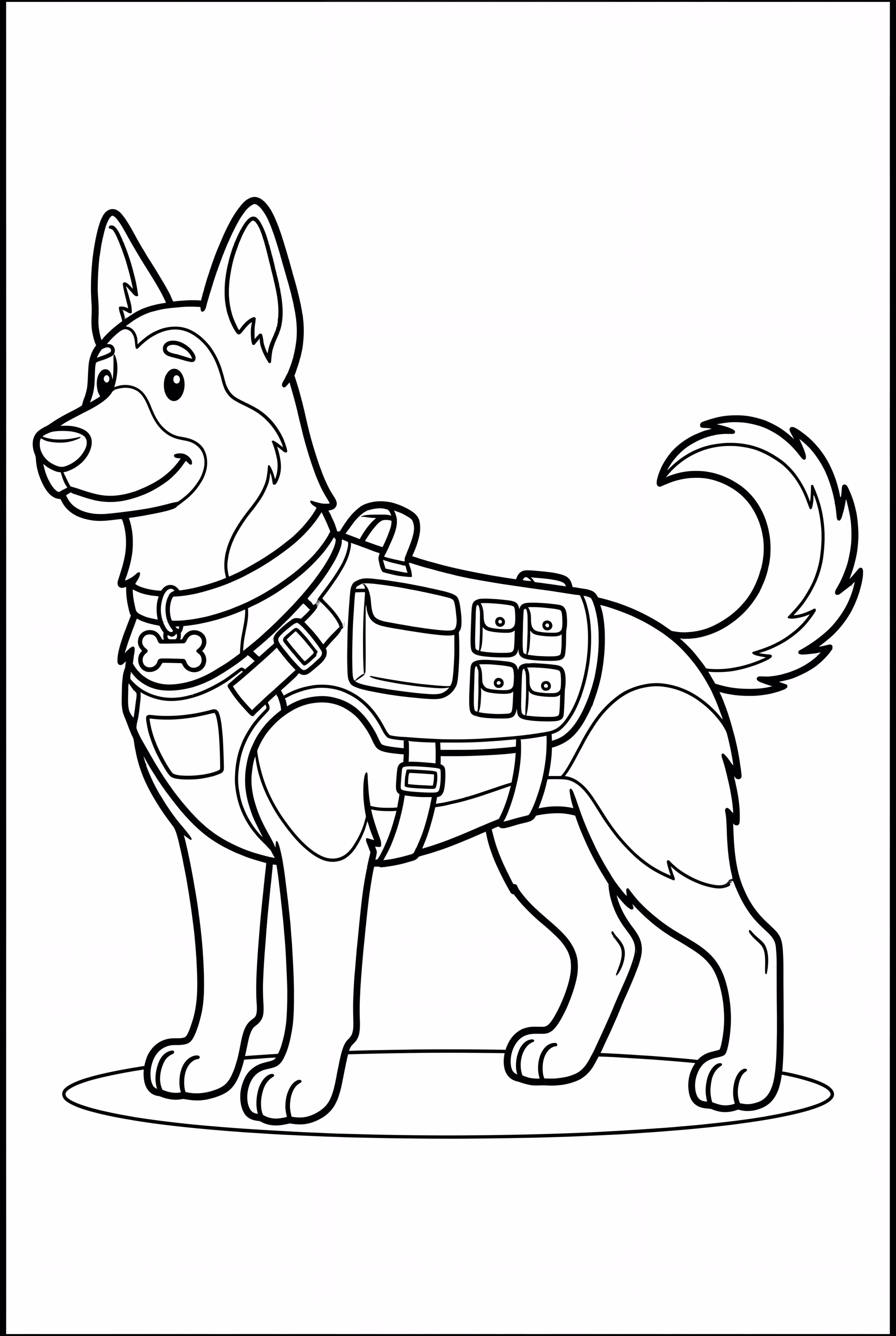 Army Dog On Patrol Duty