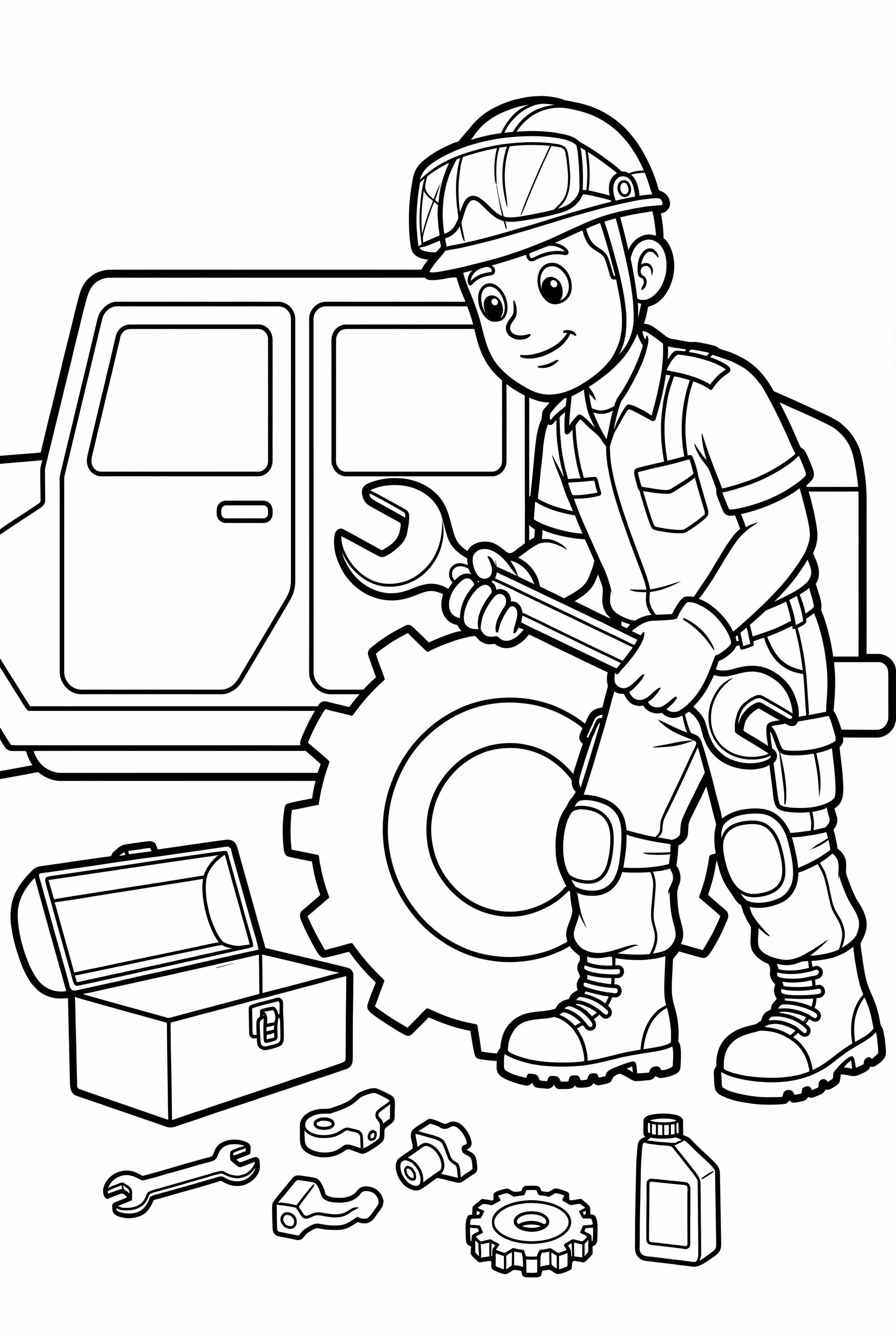 Army Engineer Fixing Equipment