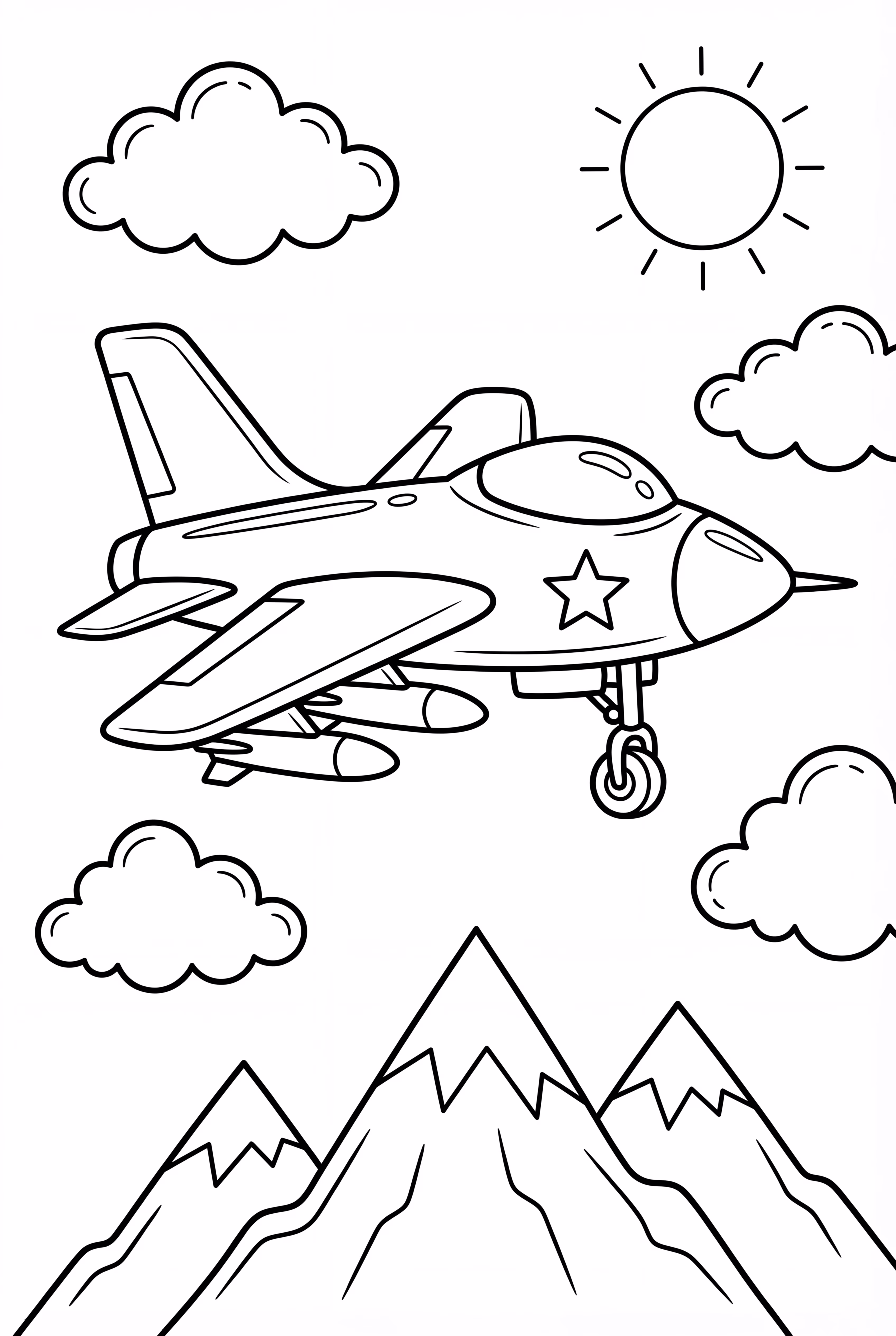 Army Jet Fighter In Clouds