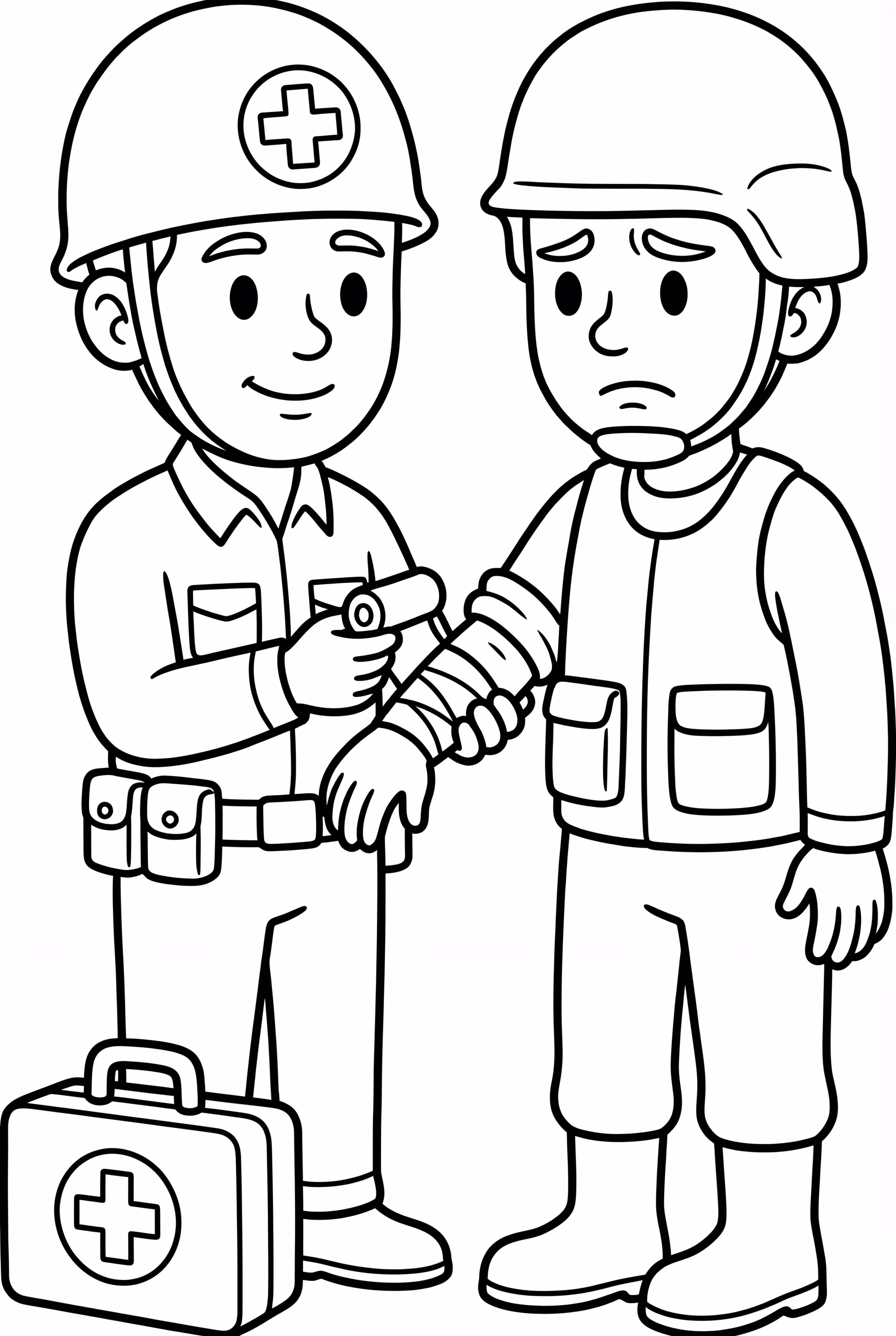 Army Medic Bandaging Arm