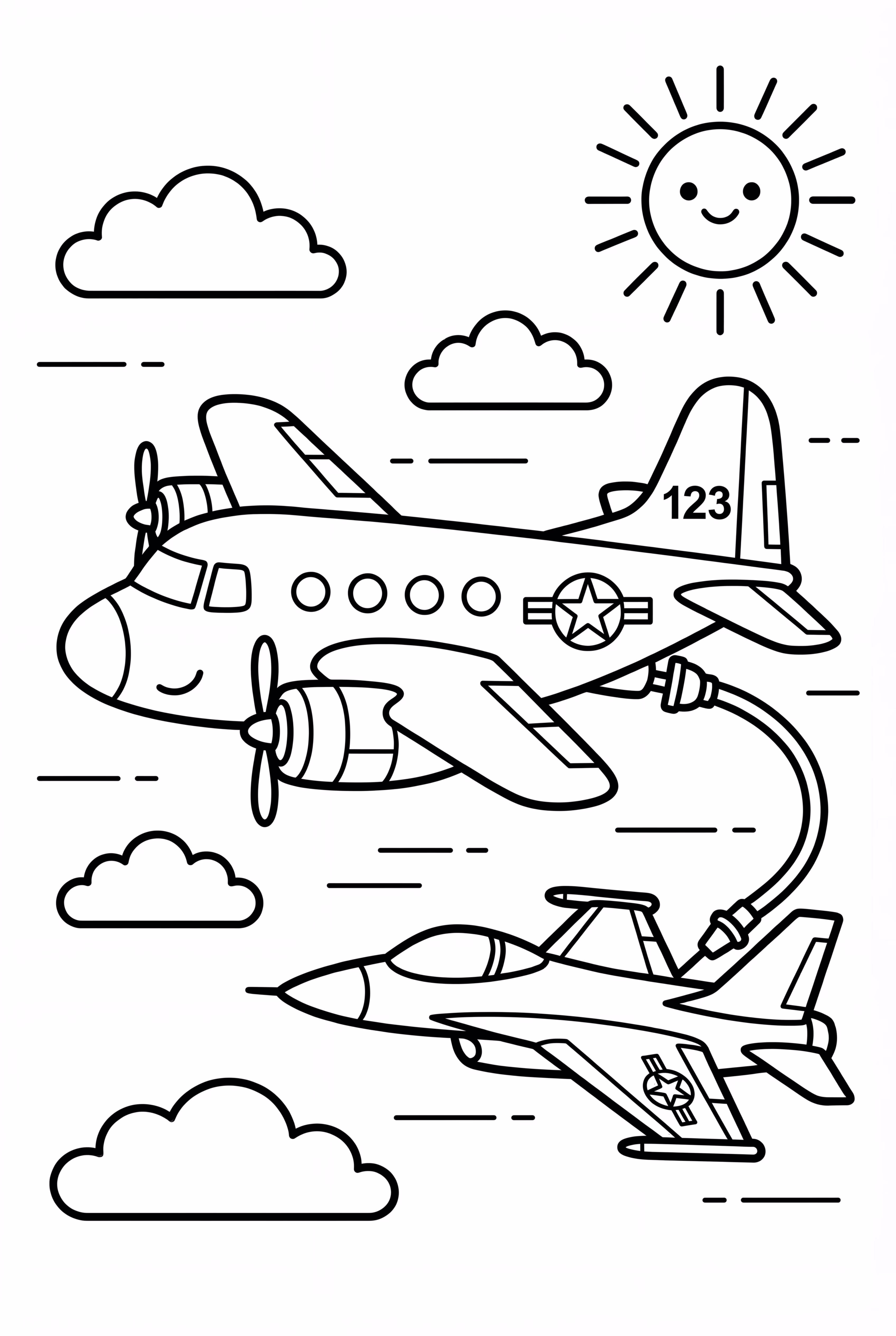 Army Plane Refueling Midair