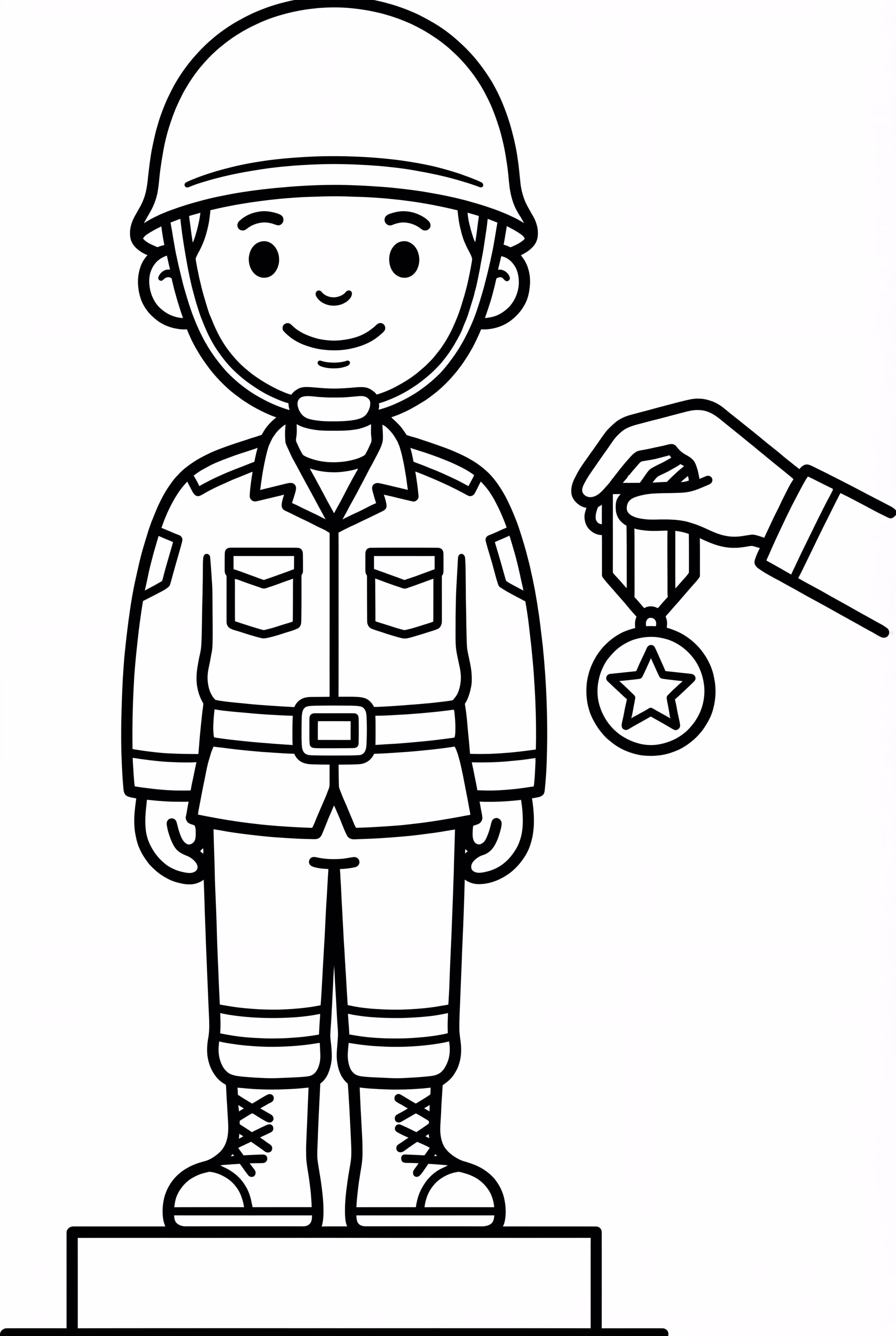 Army Soldier Receiving Medal