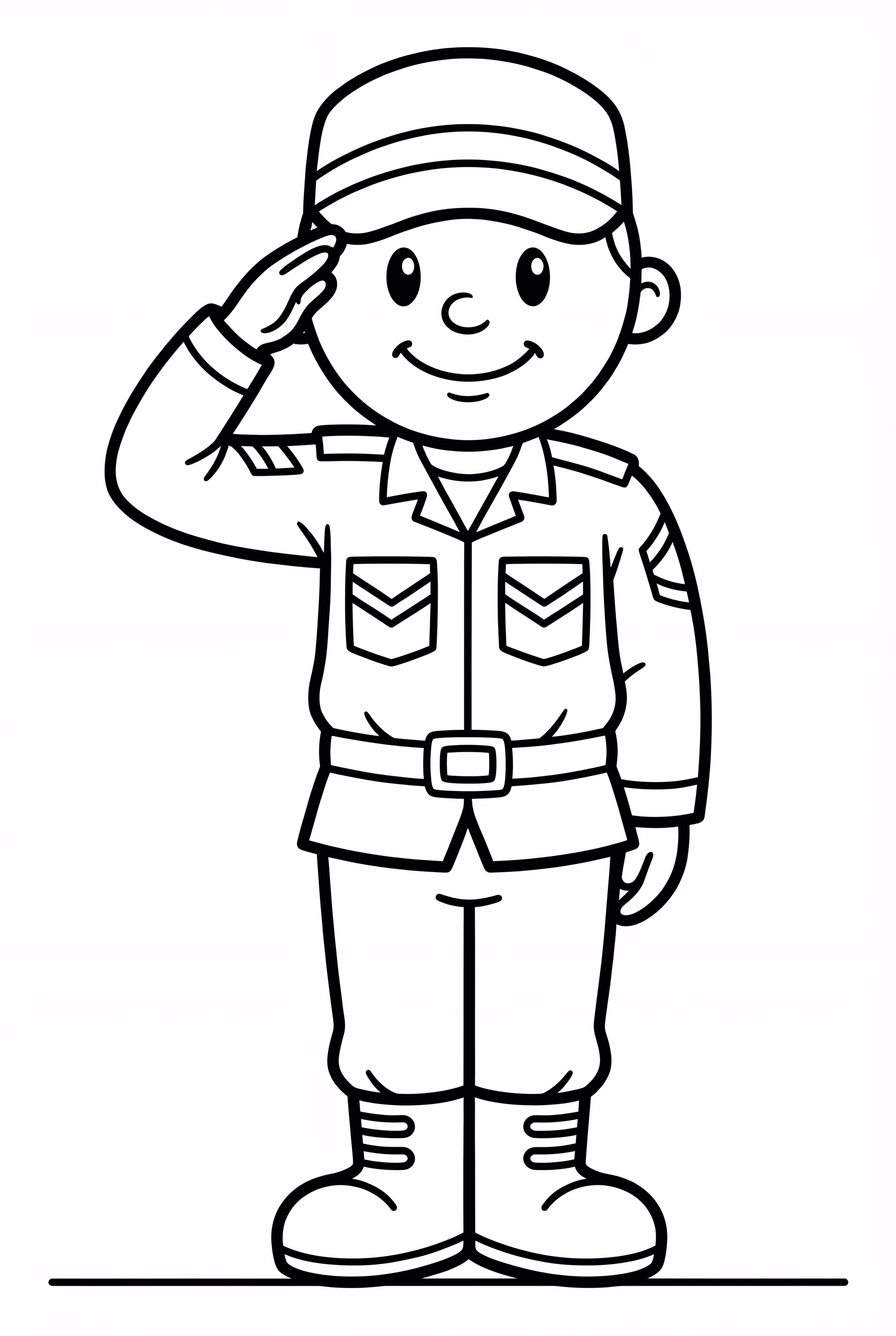 Army Soldier Saluting