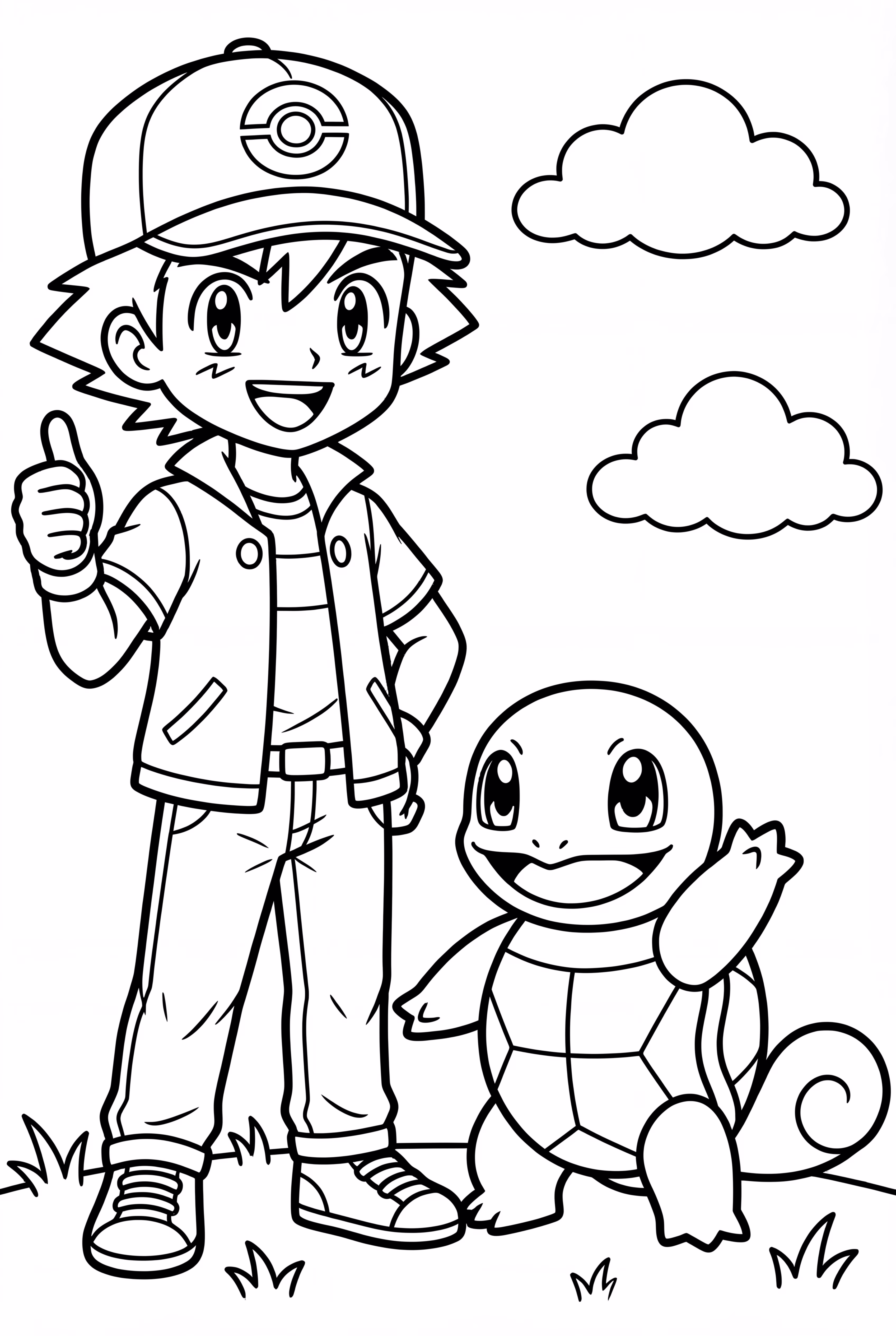 Ash Ketchum And His Squirtle