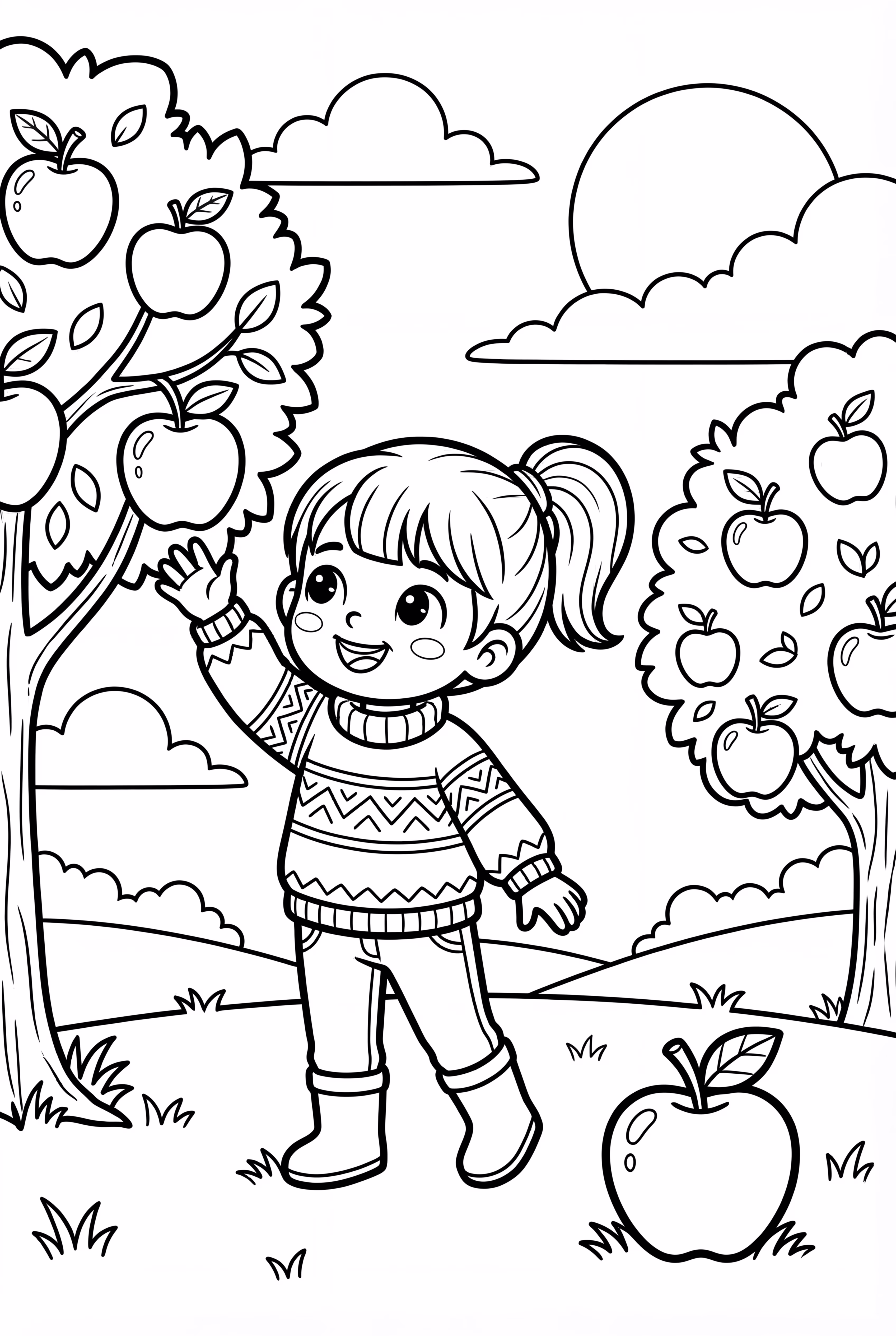 秋天的苹果采摘