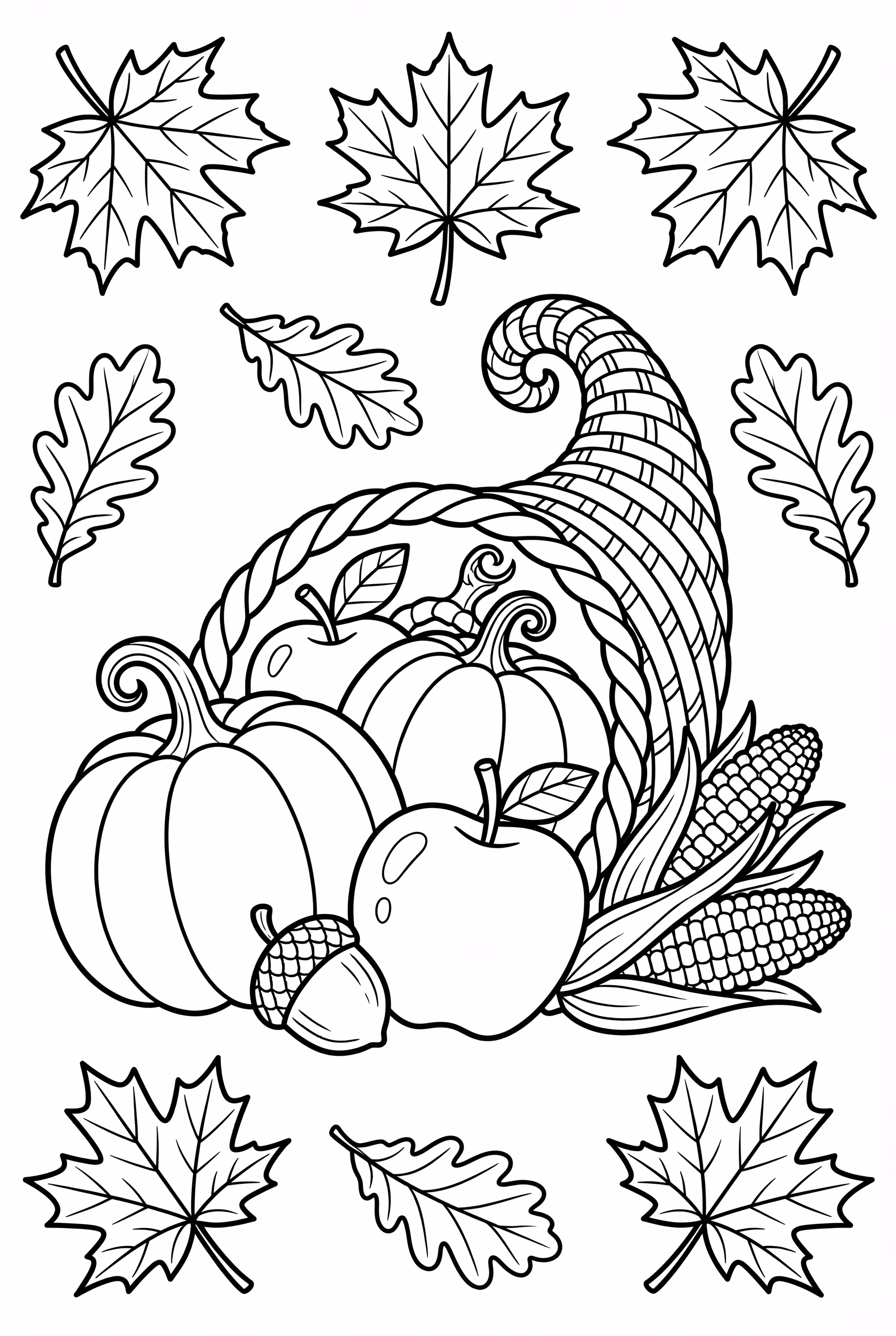 Autumn Fall Cornucopia Horn