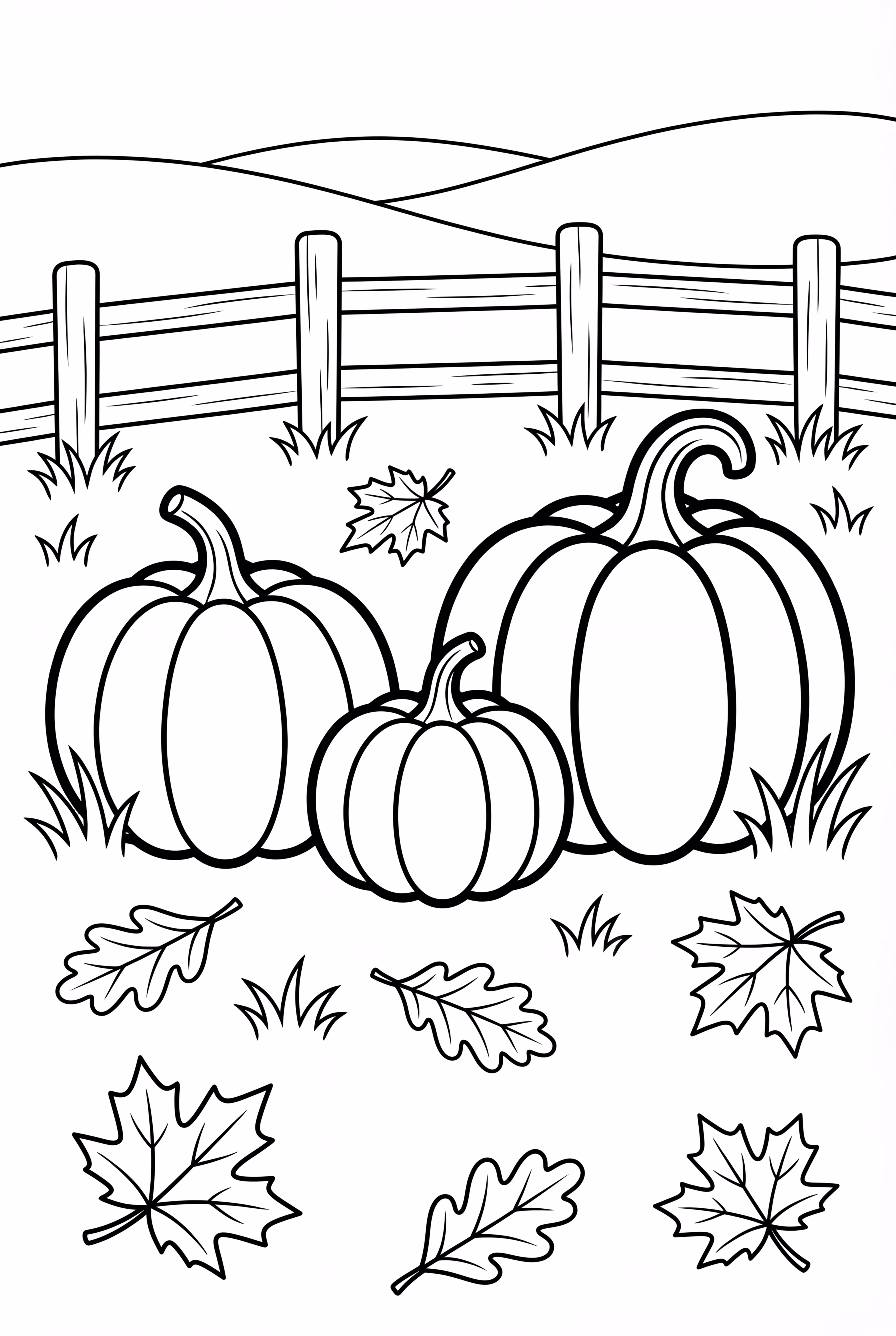 Autumn Fall Pumpkin Patch Scene