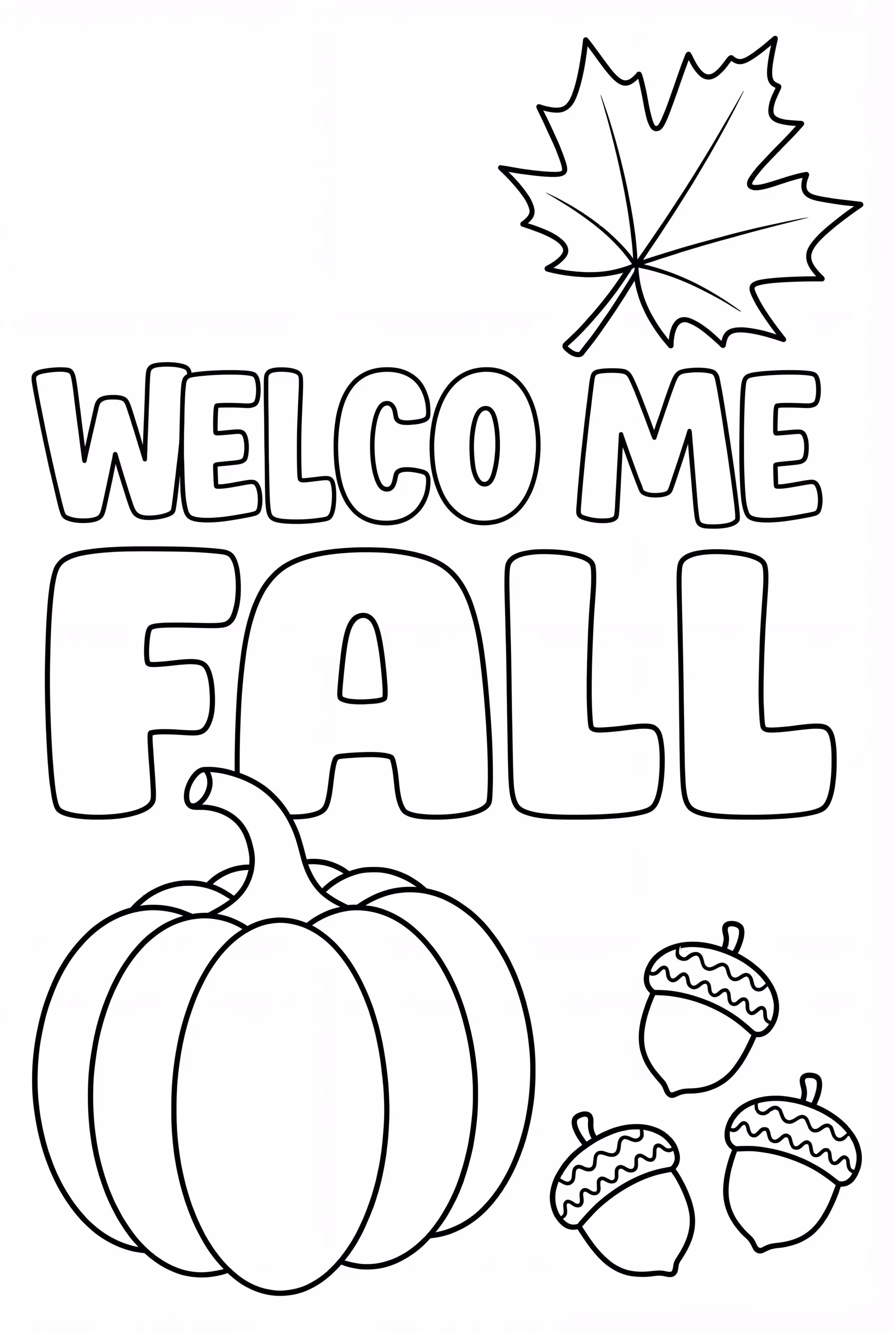 Autumn Fall Welcome Sign
