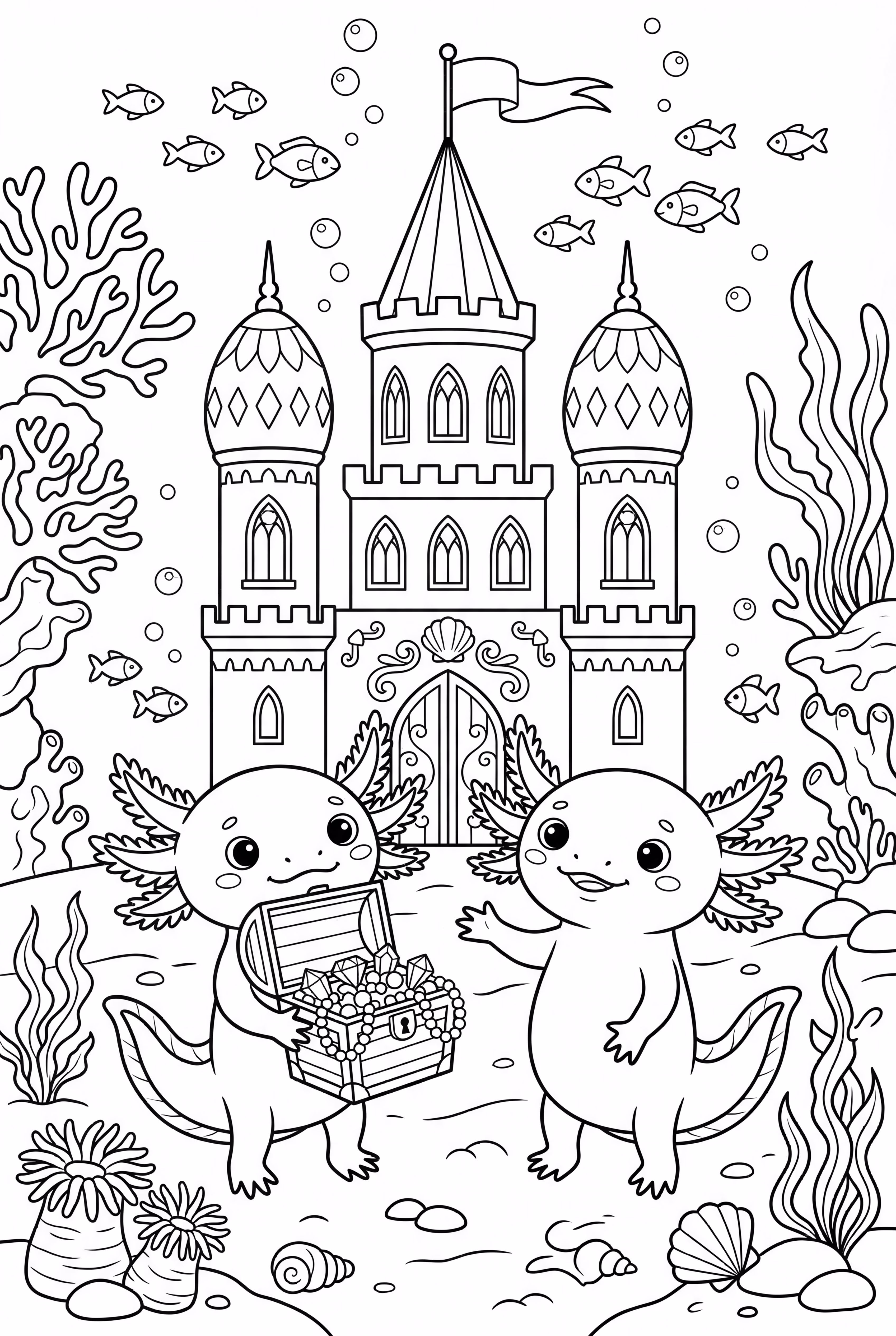 Axolotl Underwater Kingdom Palace