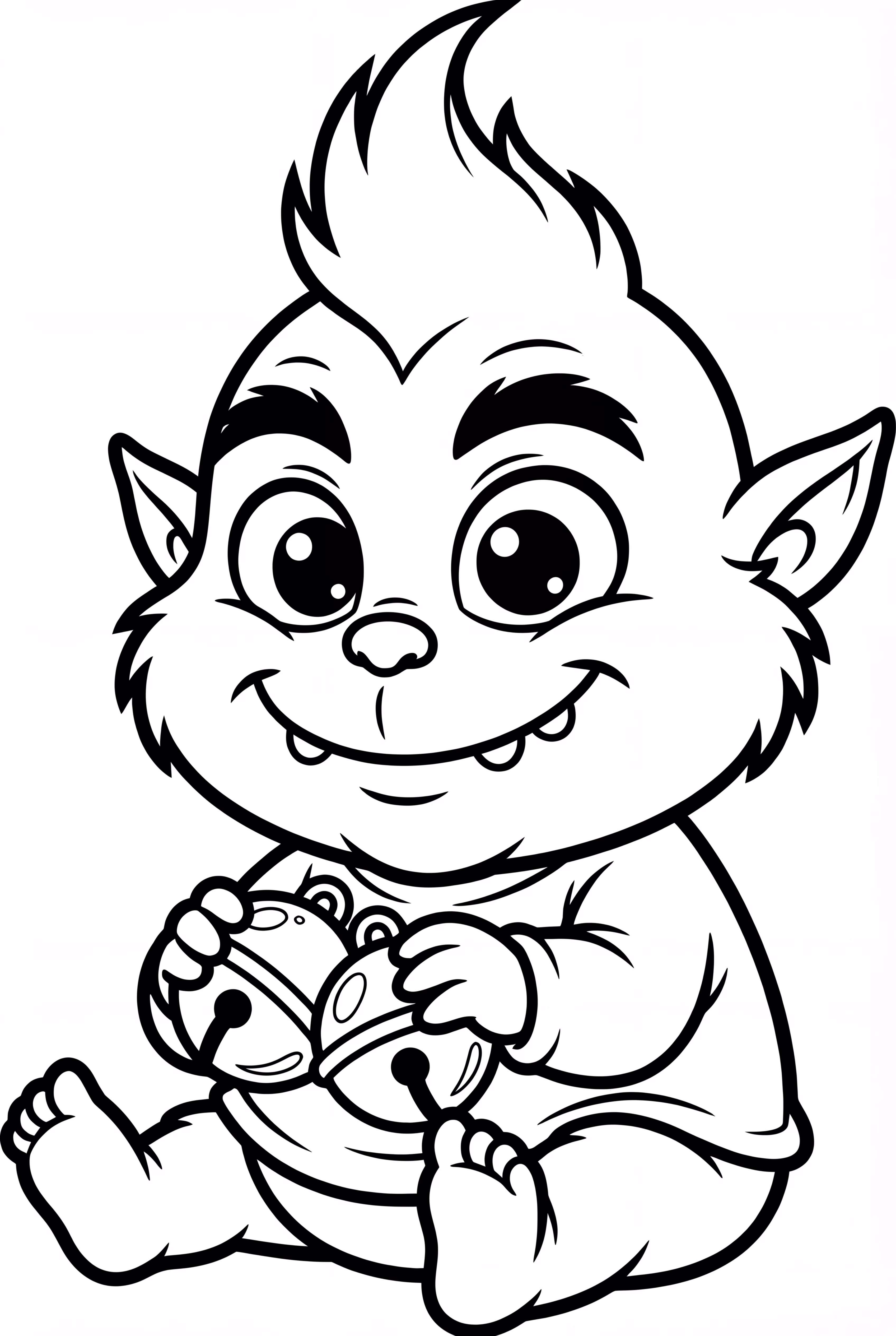 Baby Grinch Playing With Bells