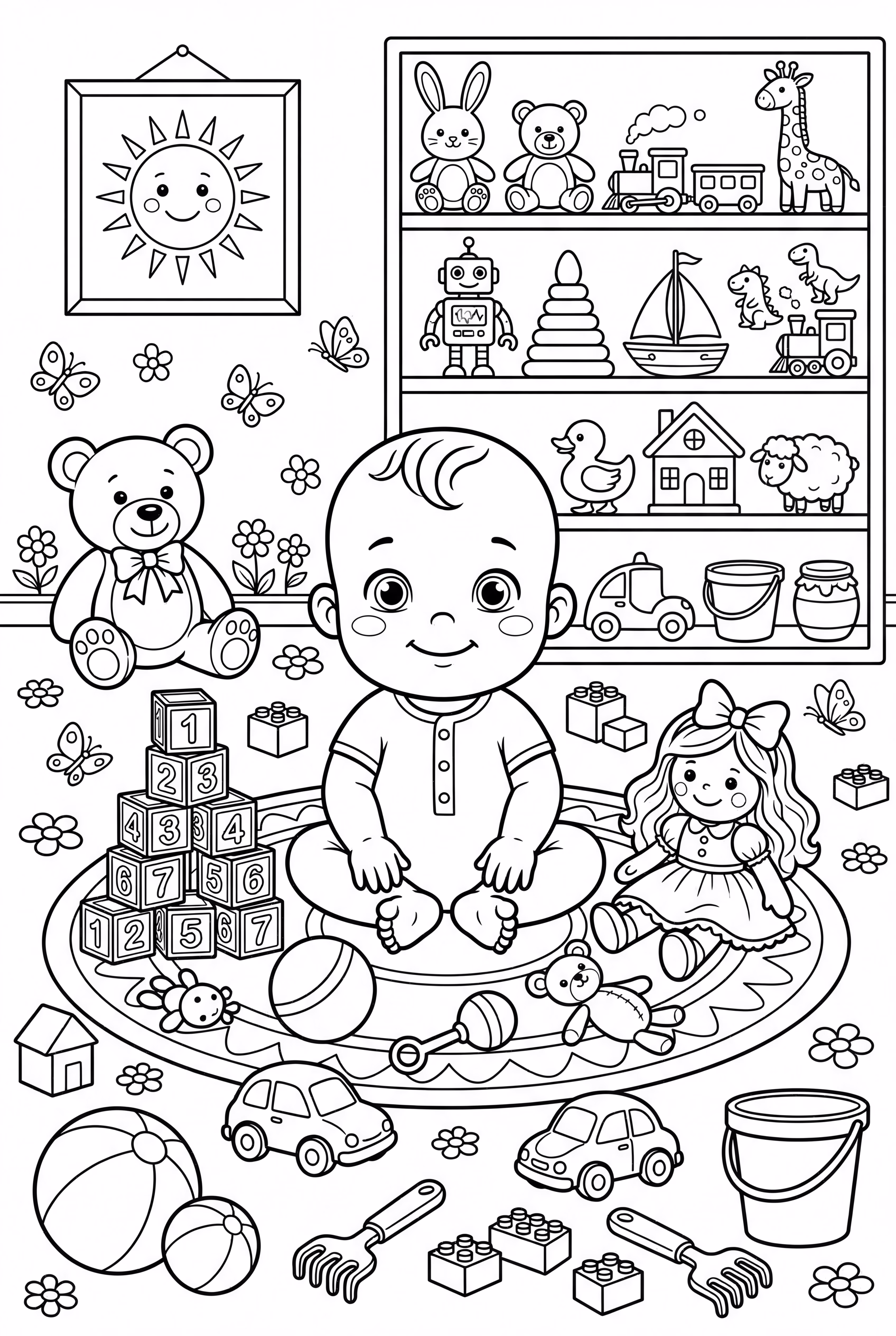 Baby In A Toy Room Full Of Toys