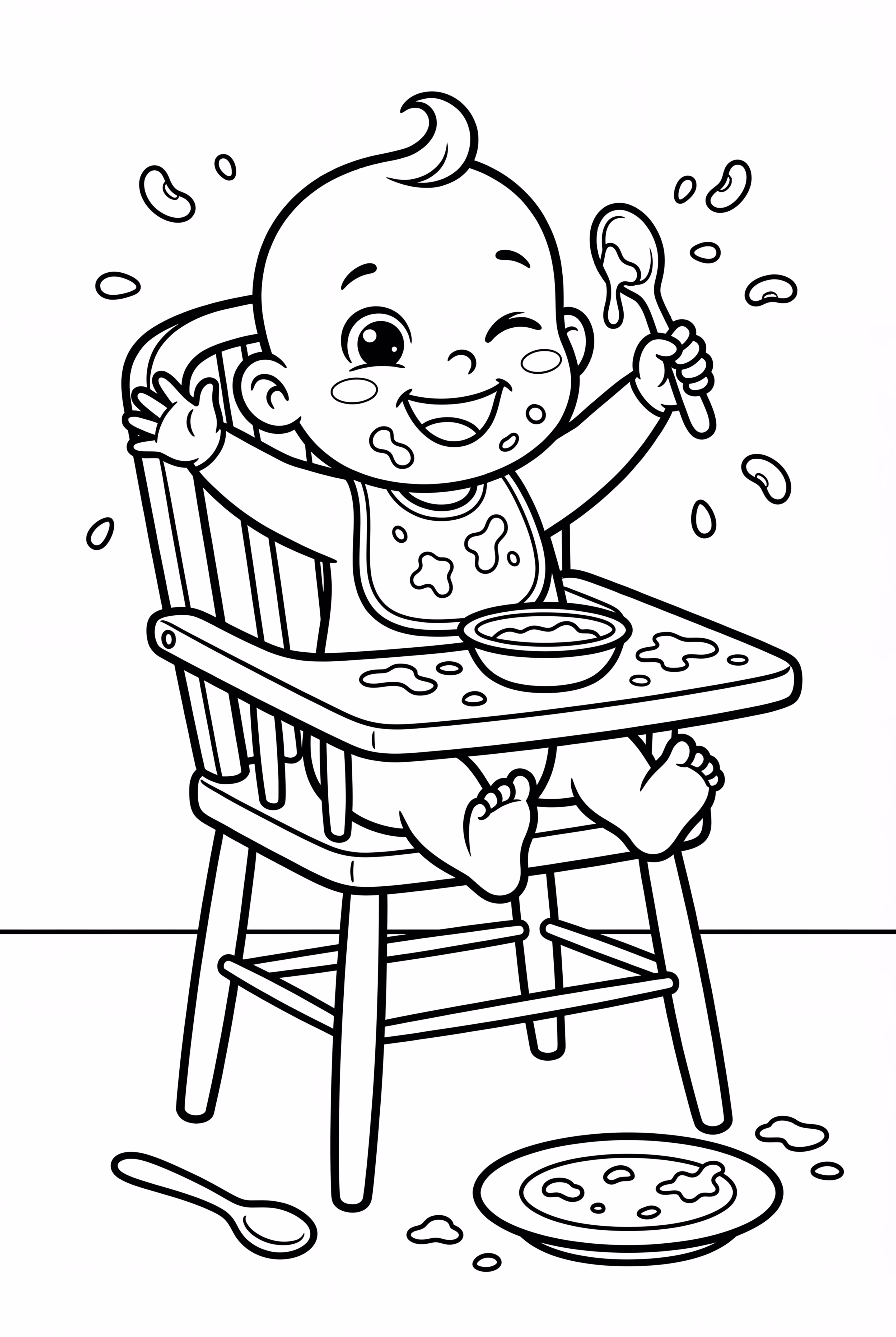 Baby Making A Mess With Food