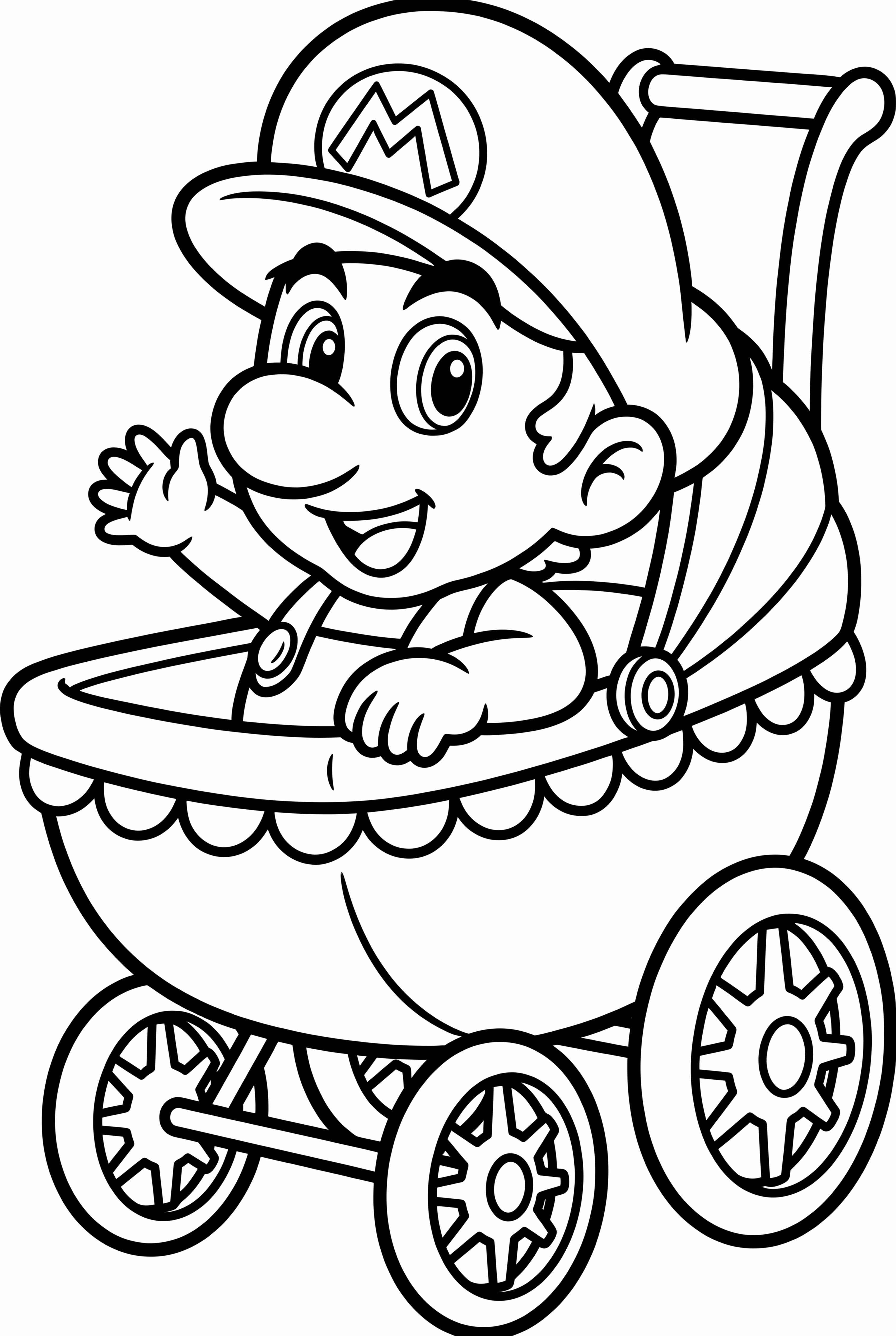 Baby Mario In A Stroller