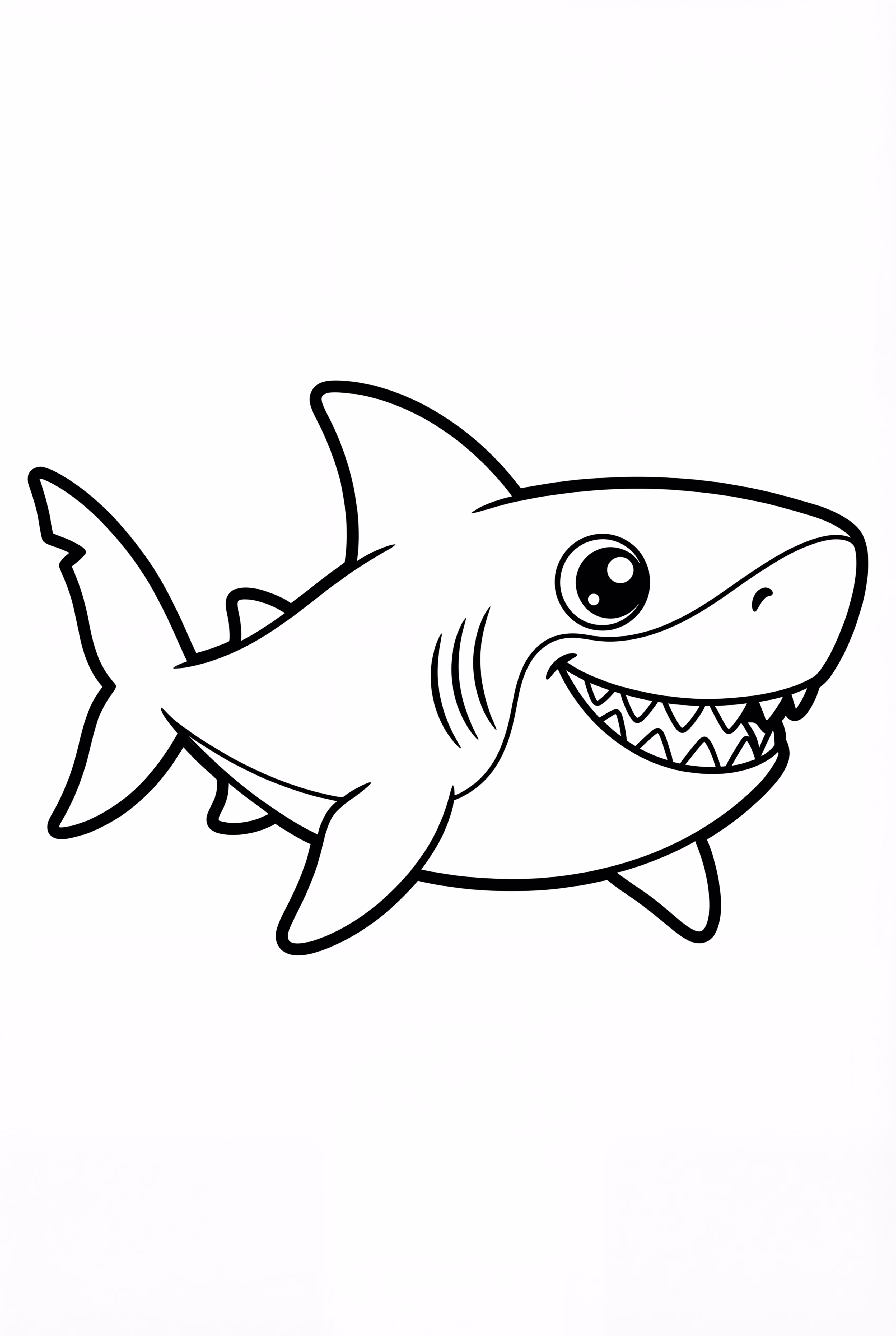 Baby Megalodon Swimming