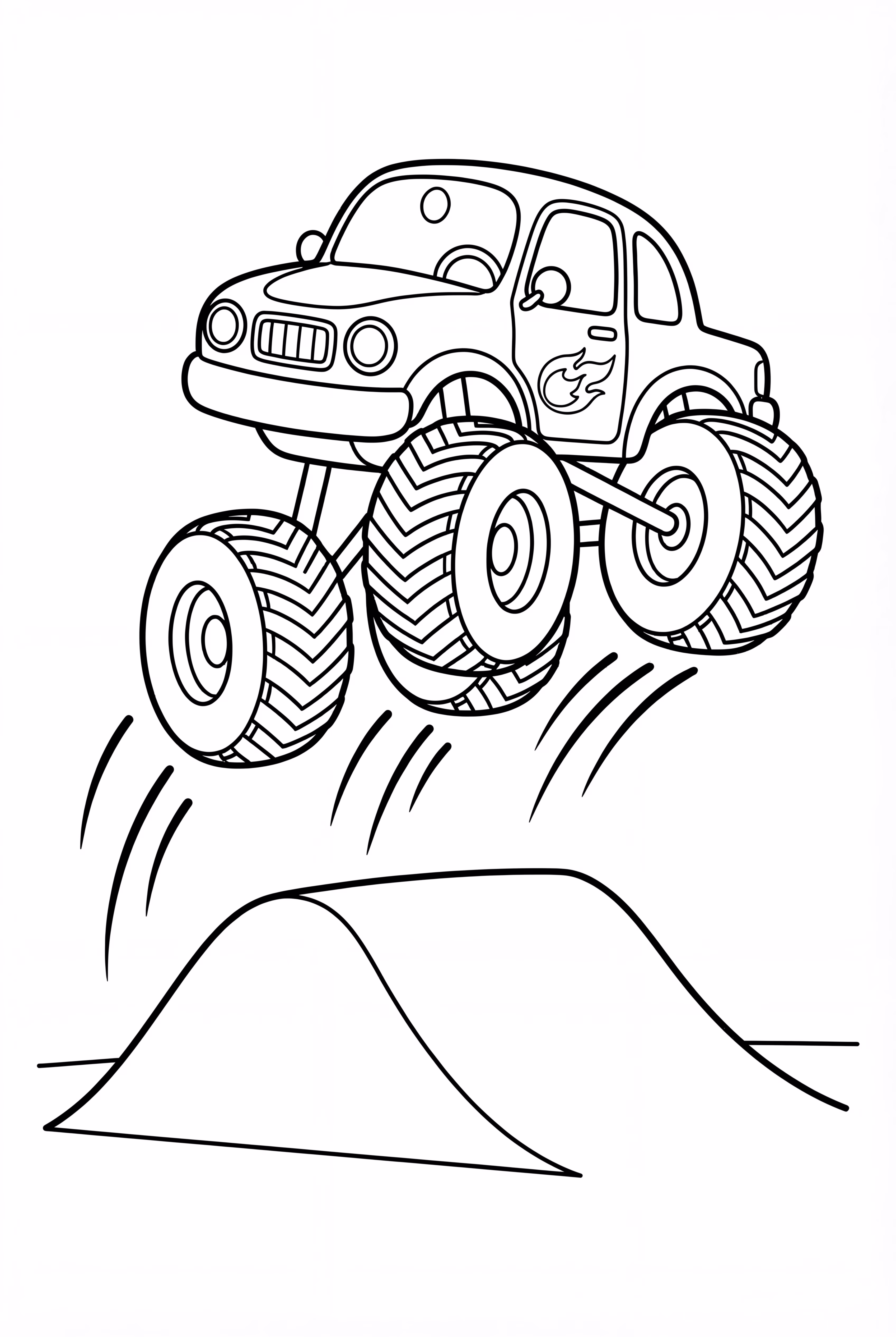 Baby Monster Jam Truck Learning To Jump