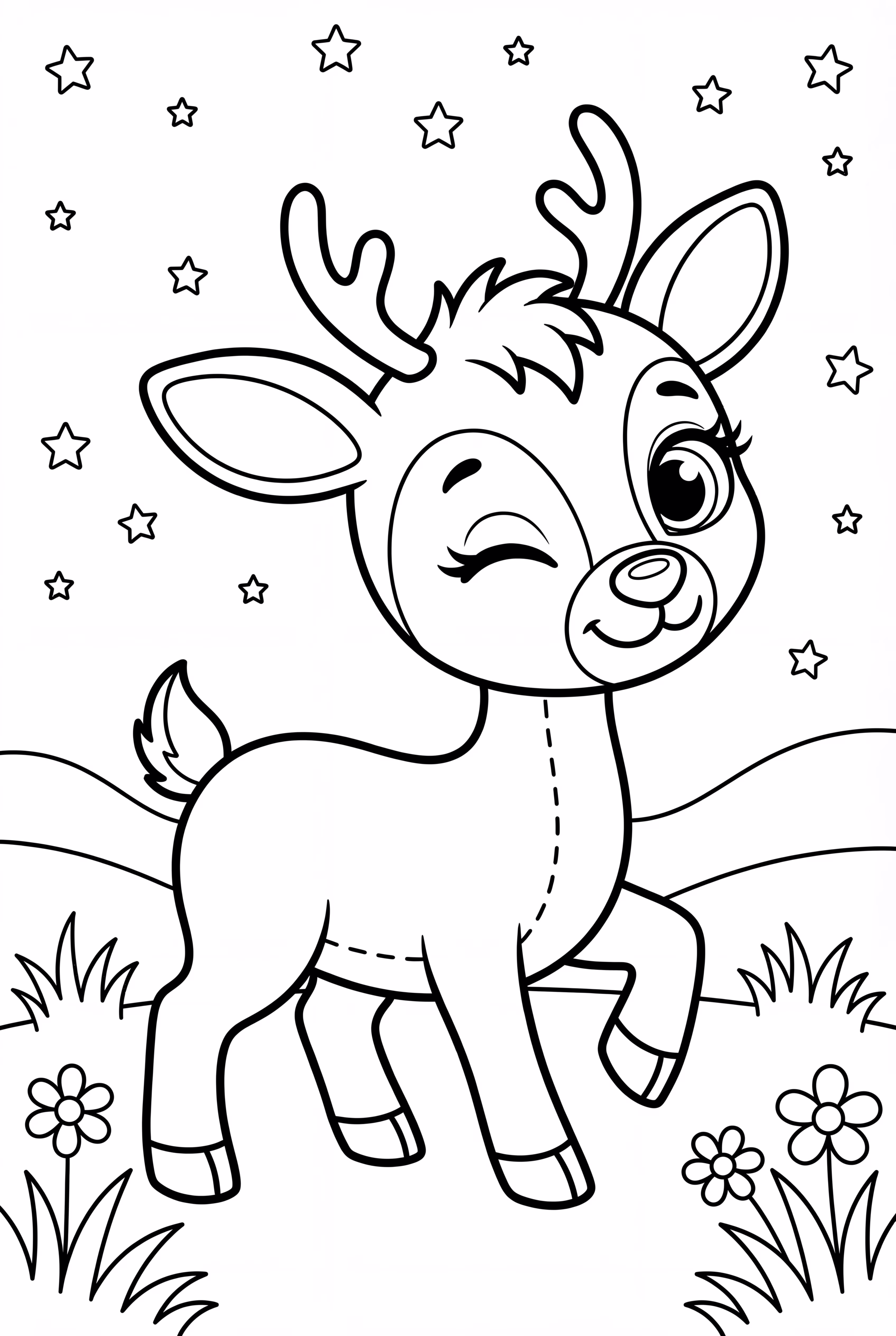 baby reindeer learning to walk