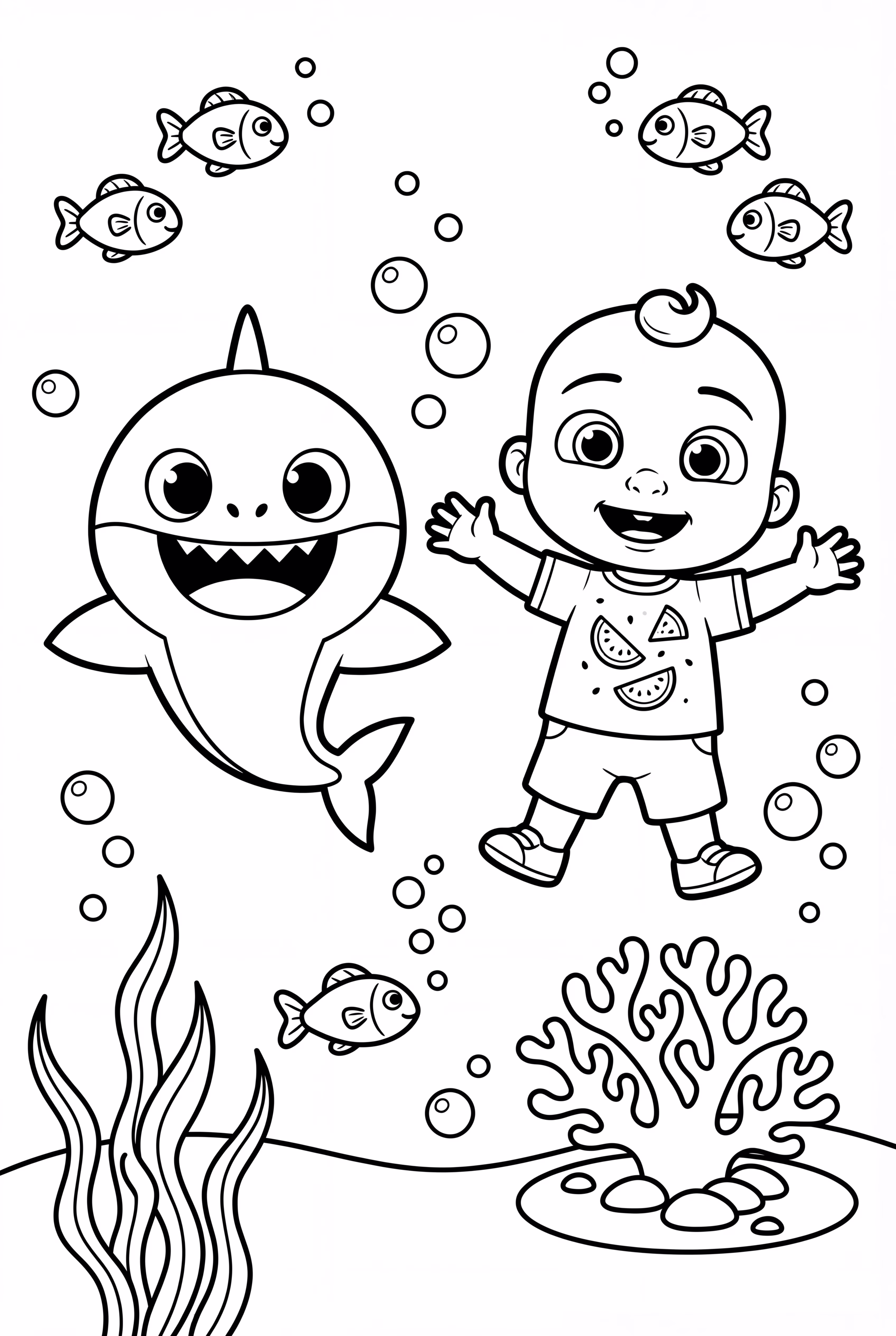 Baby Shark And Cocomelon Under The Sea