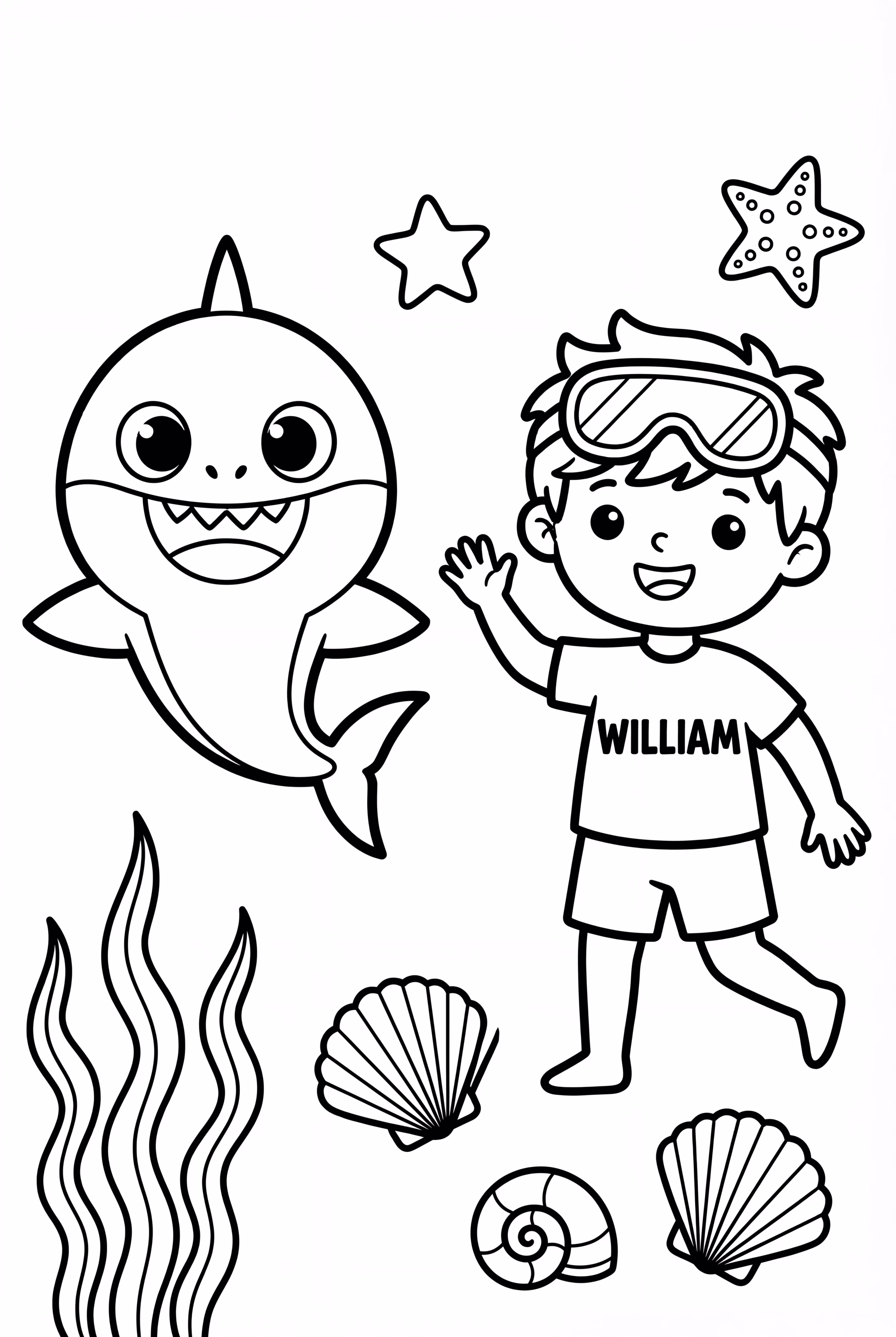 Baby Shark e William numa Aventura