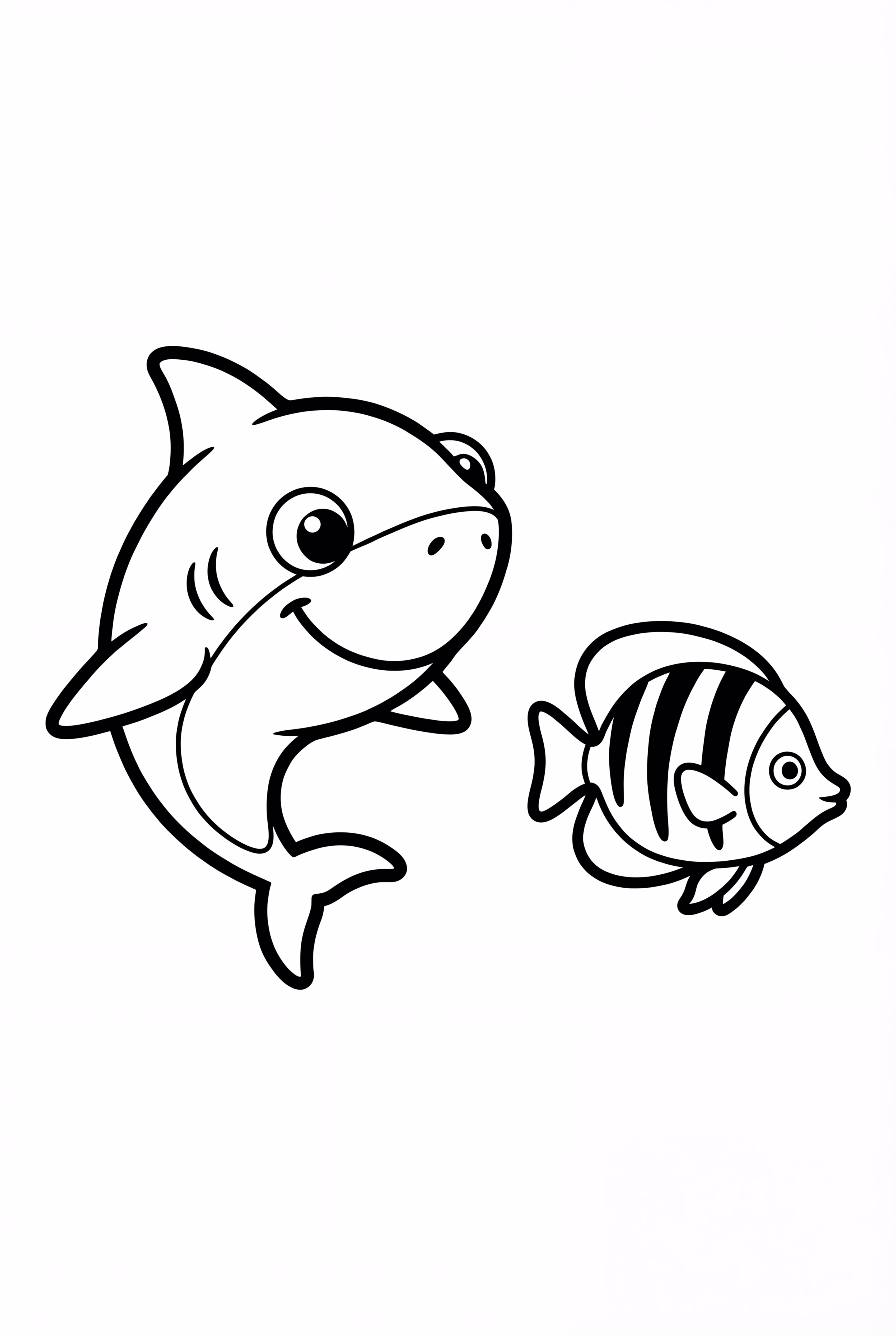 Baby Shark Chasing A Butterflyfish