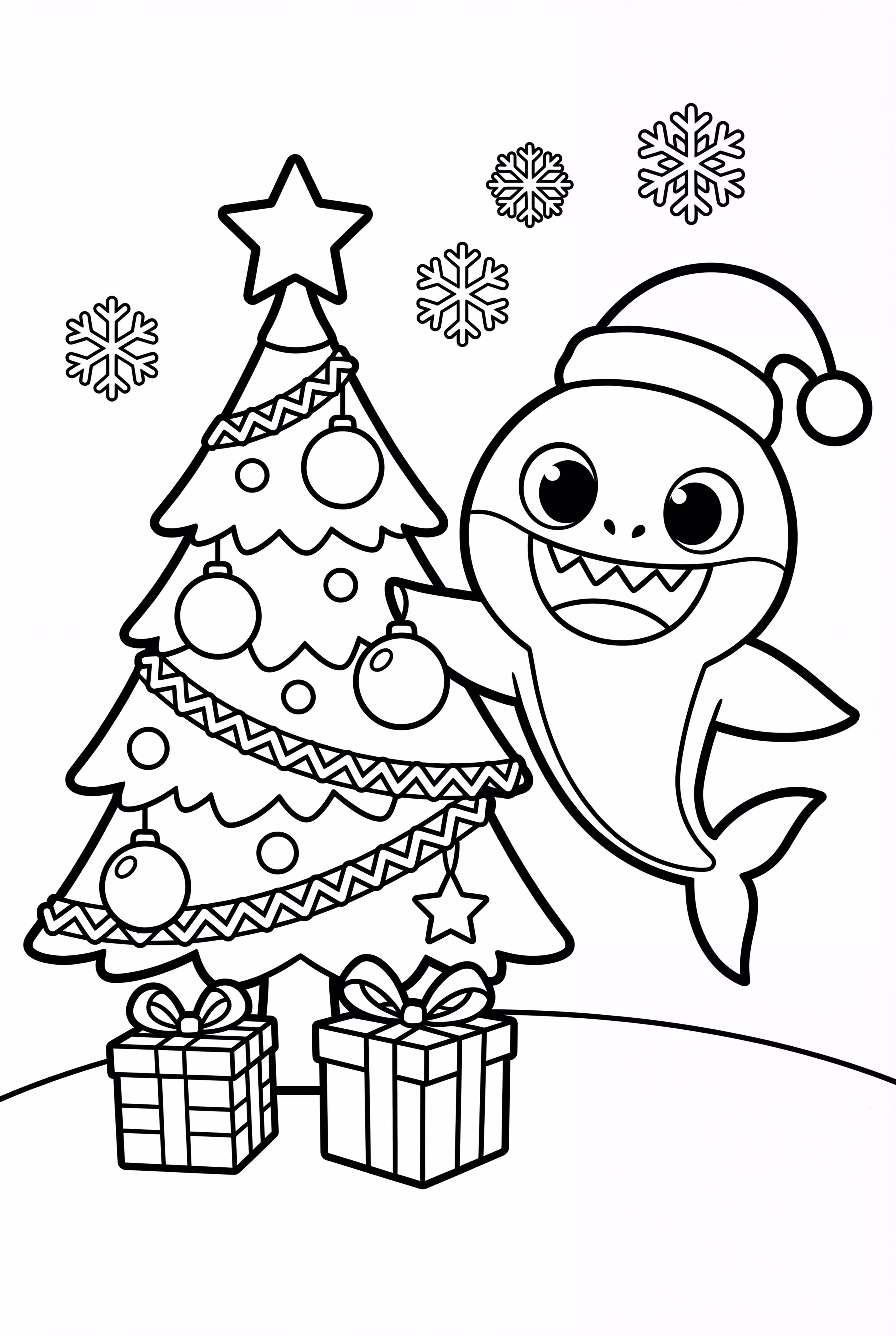 베이비 샤크 크리스마스 트리 꾸미기