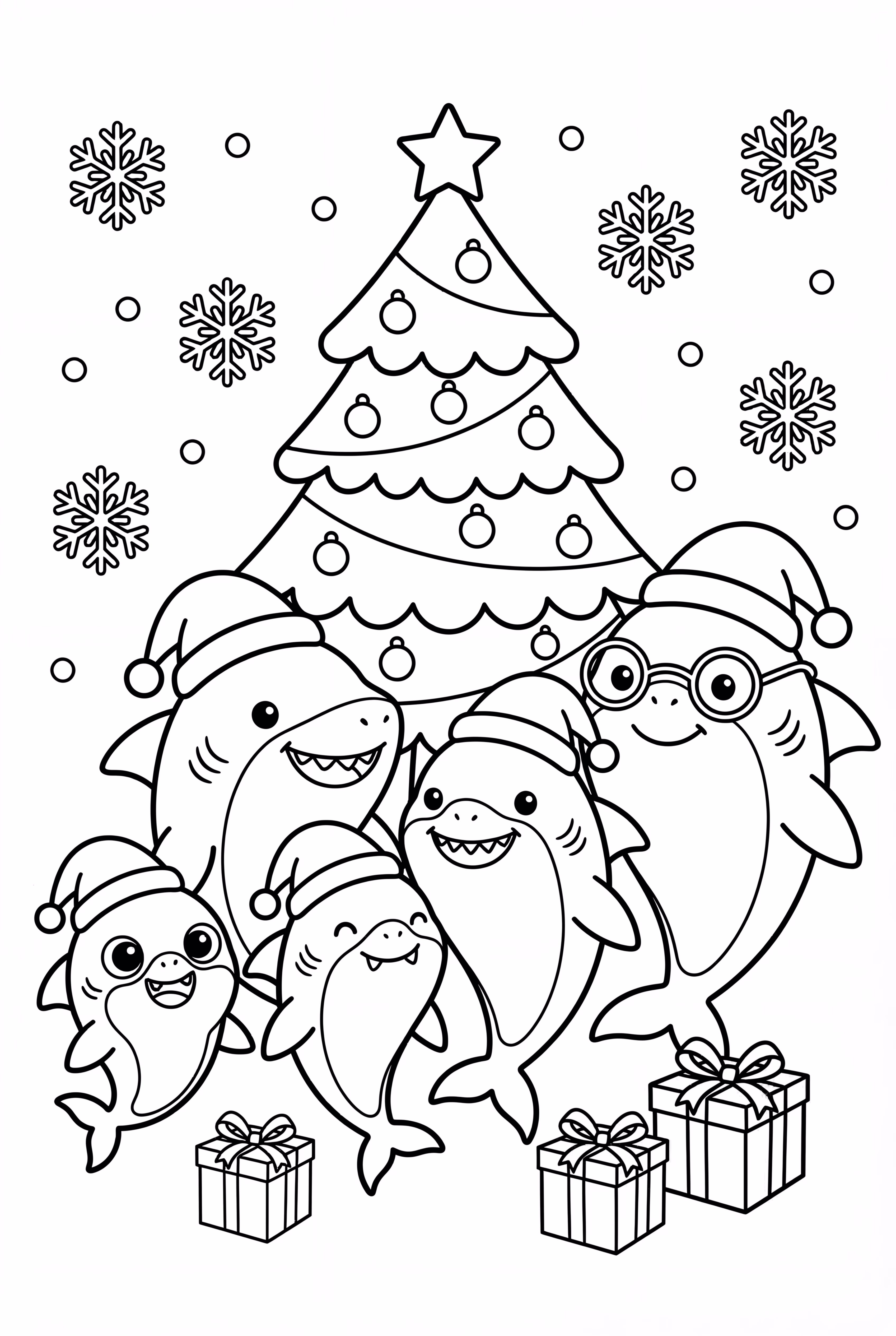 Baby Shark Familien Weihnachtsfeier