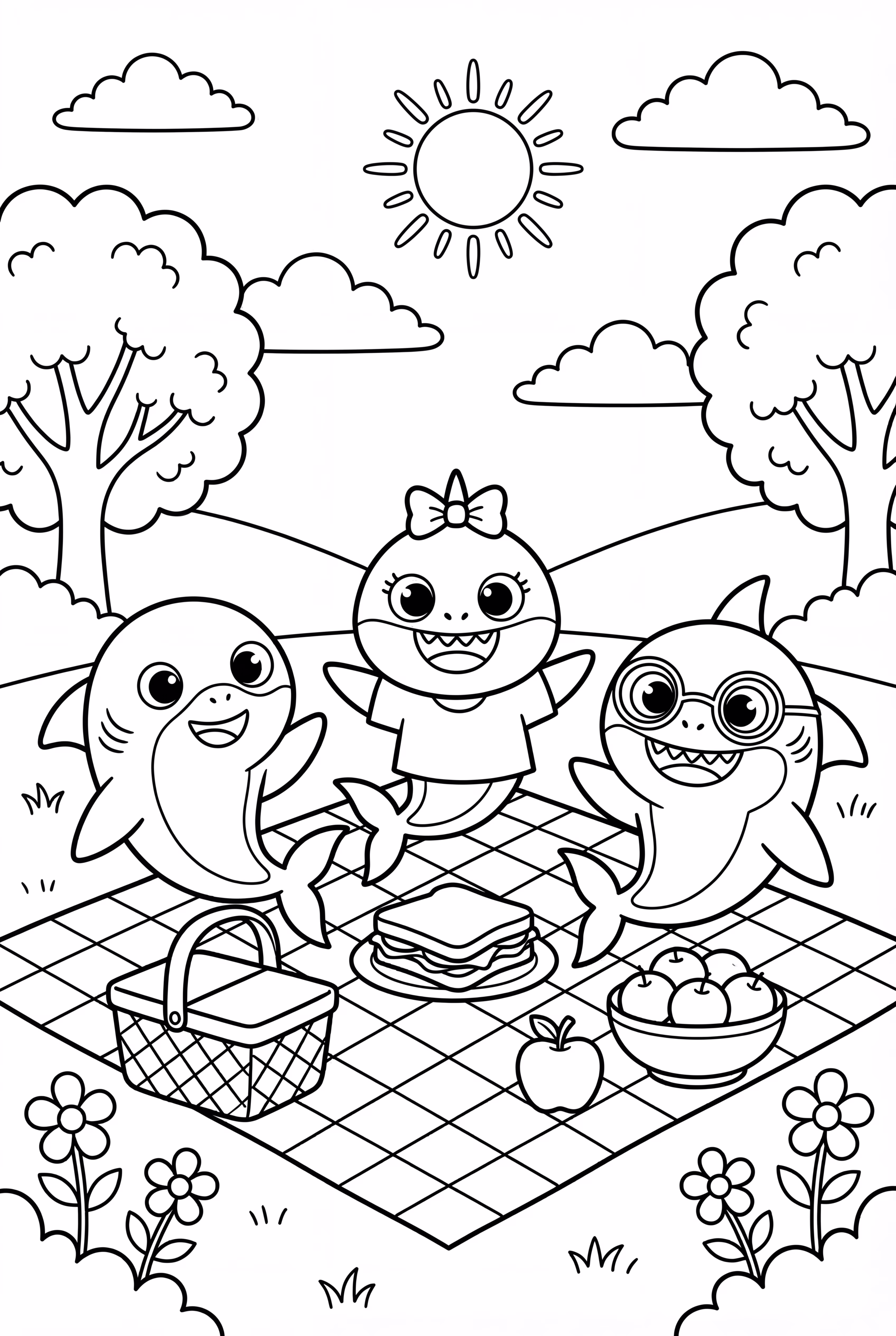 베이비 샤크 가족의 소풍