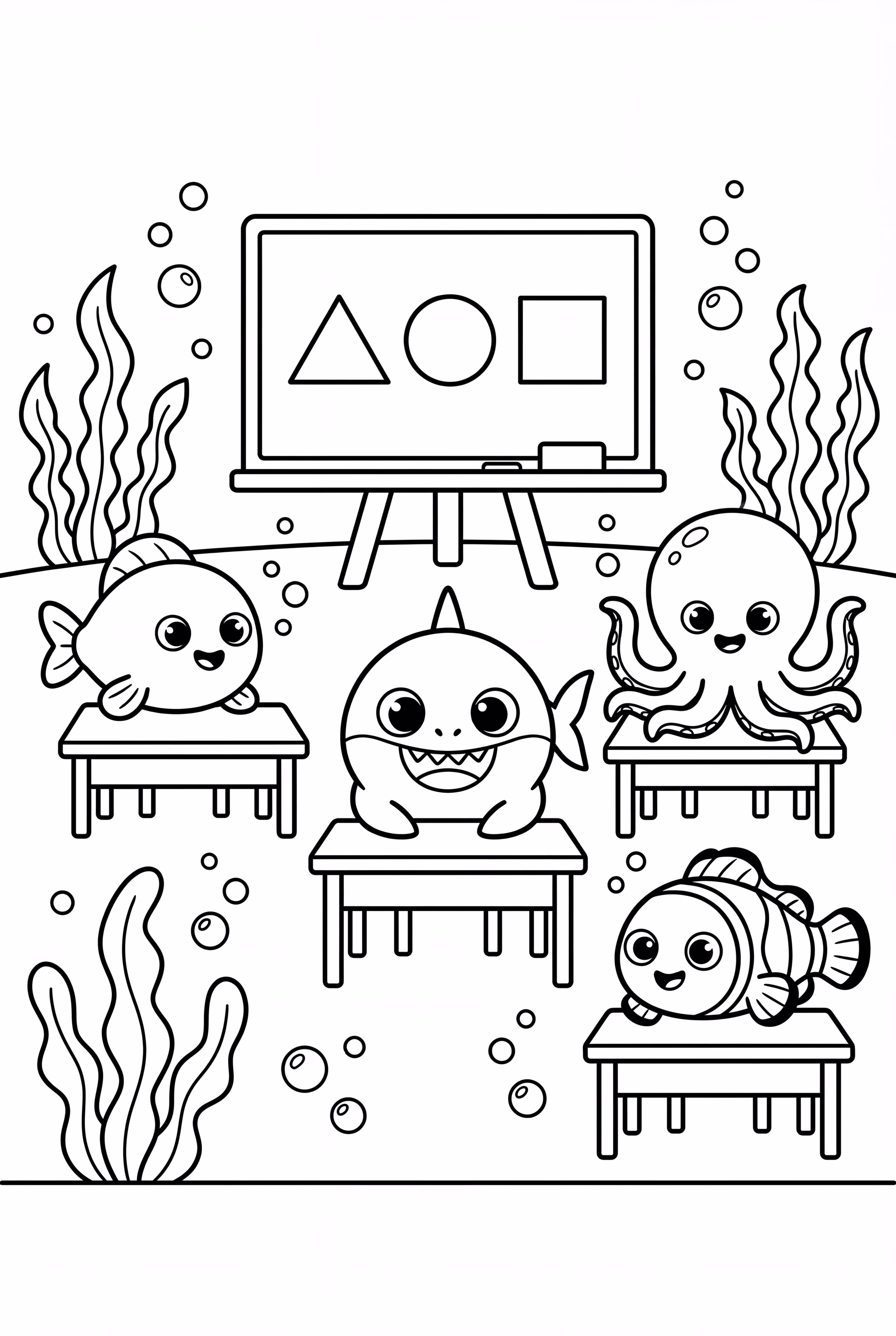 Baby Shark's Underwater School Classroom